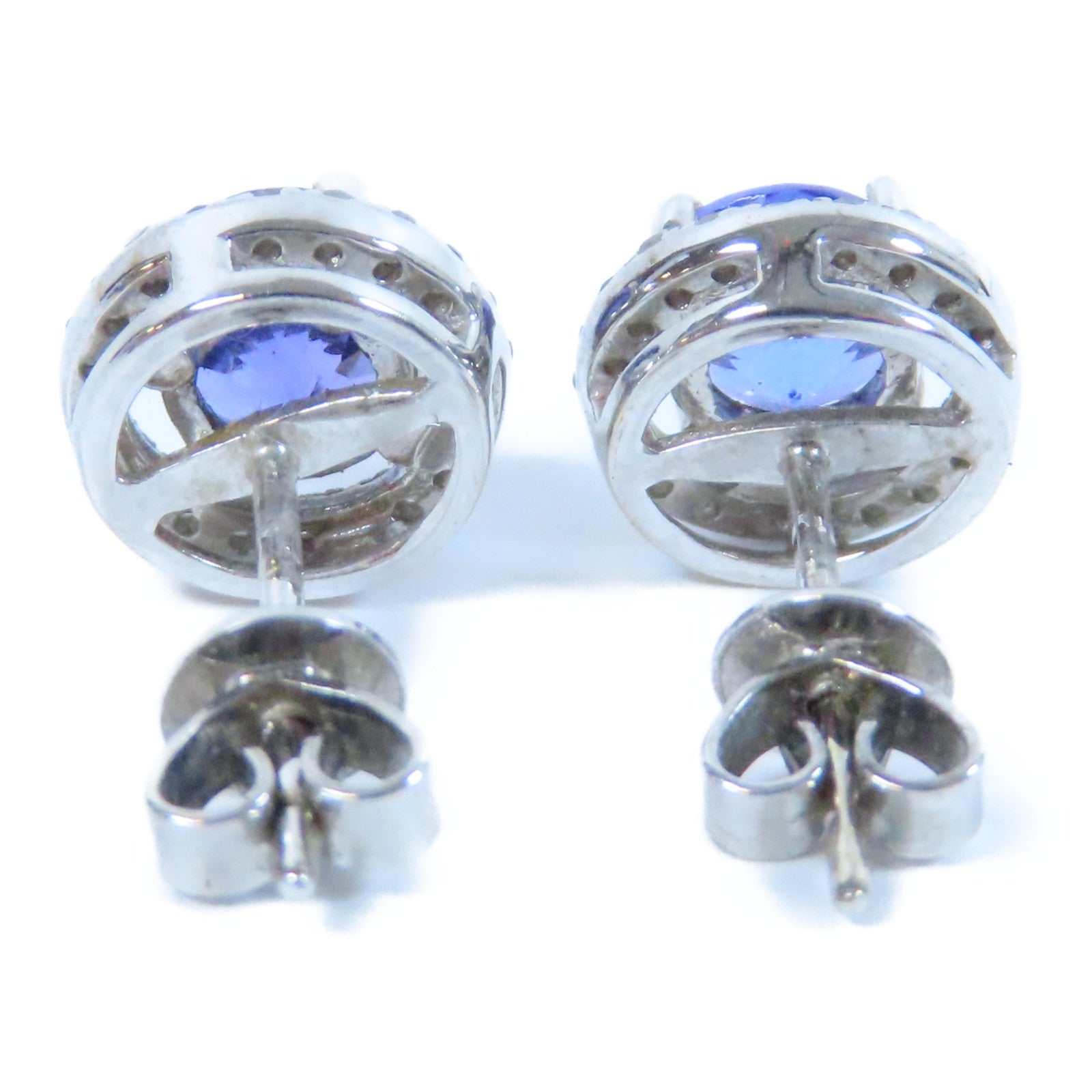 JEWELRY 18K白金Earrings鑽石/藍寶石耳環
