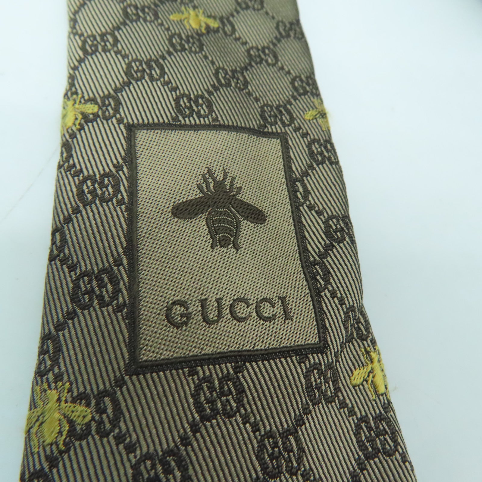 GUCCI 铜氨纤维/丝质Necktie领带啡色