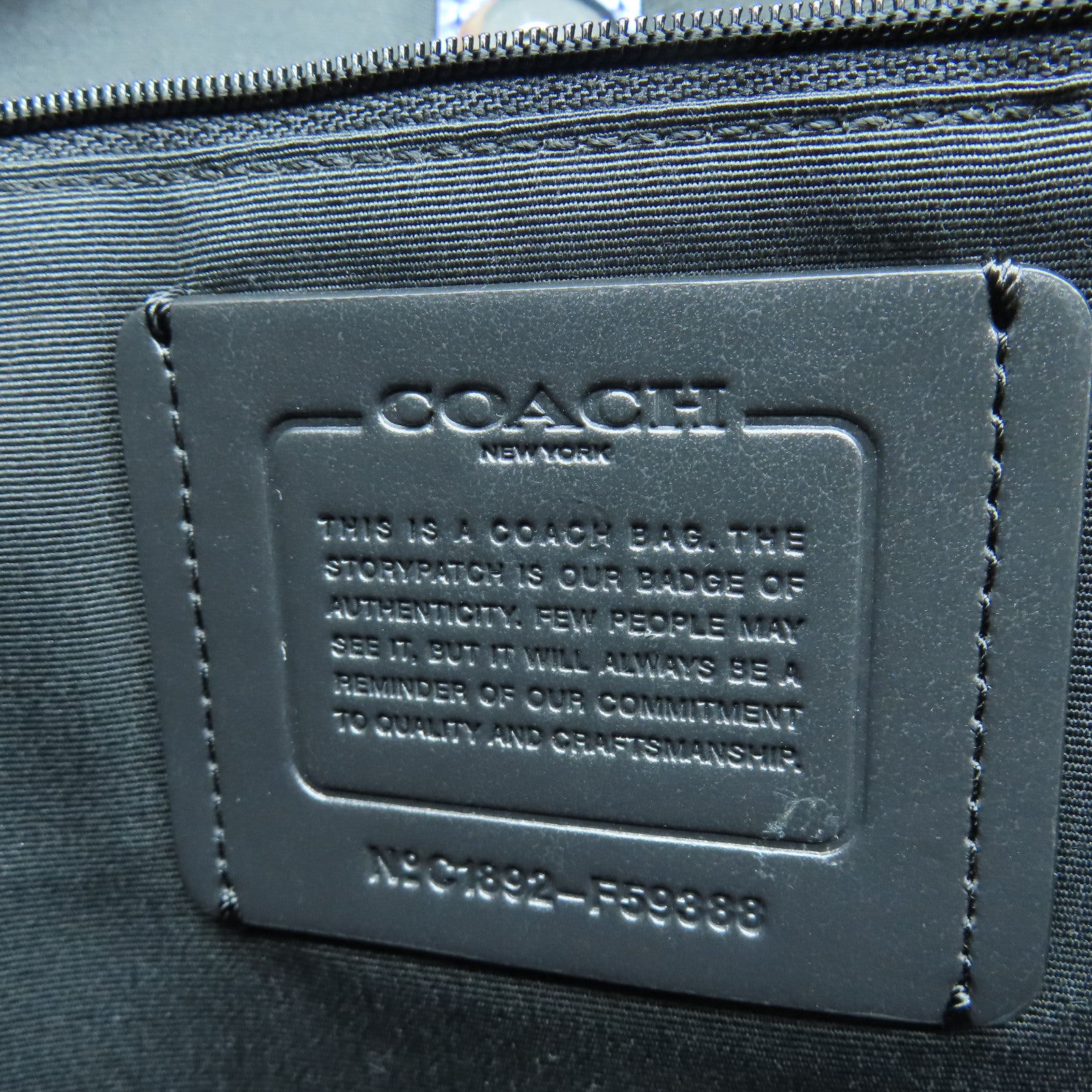 COACH cowhide leather Shoulder Bag silver buckle shoulder bag Symphony Blue