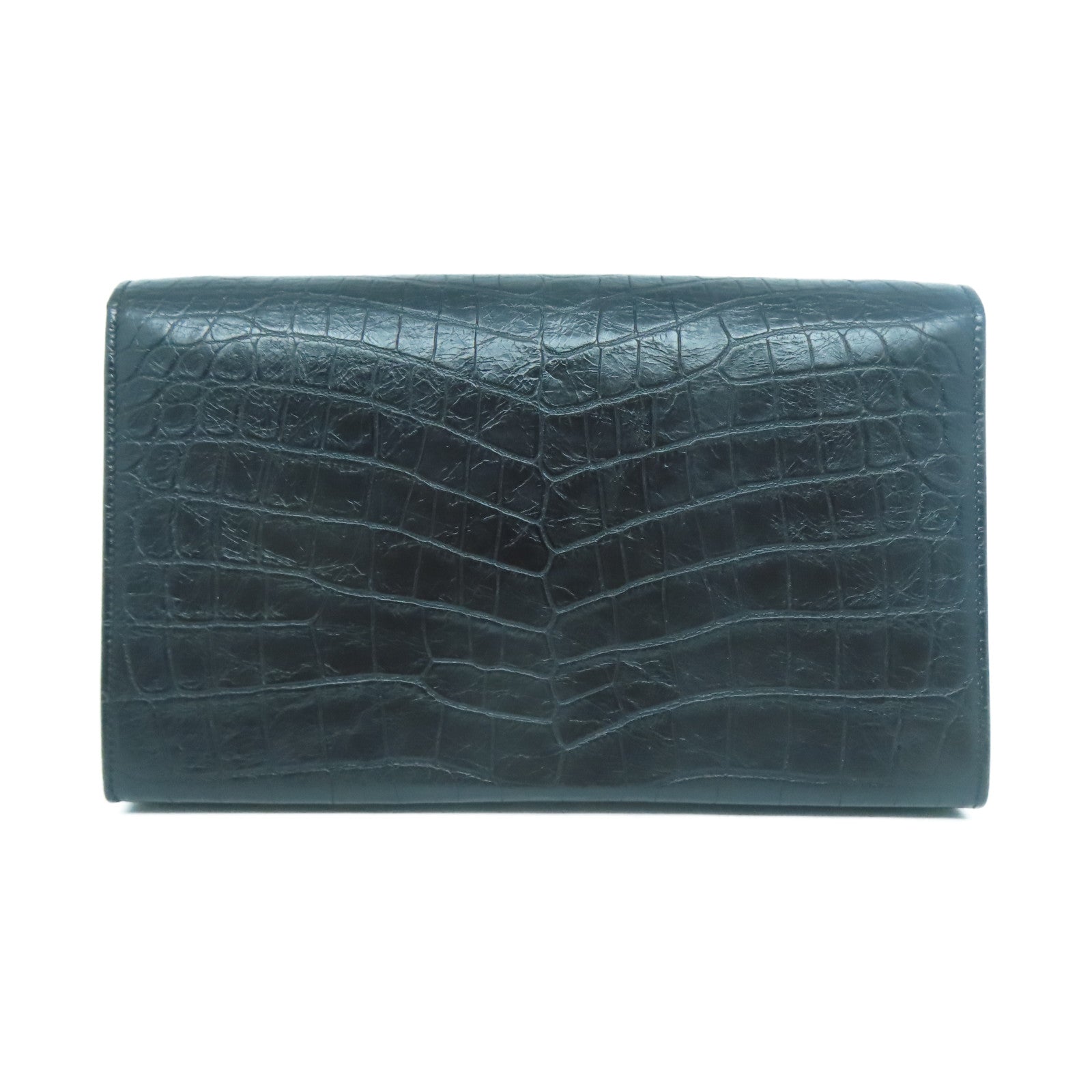 SAINT LAURENT 牛皮皮革Chain Shoulder銀扣鏈帶肩背袋黑色