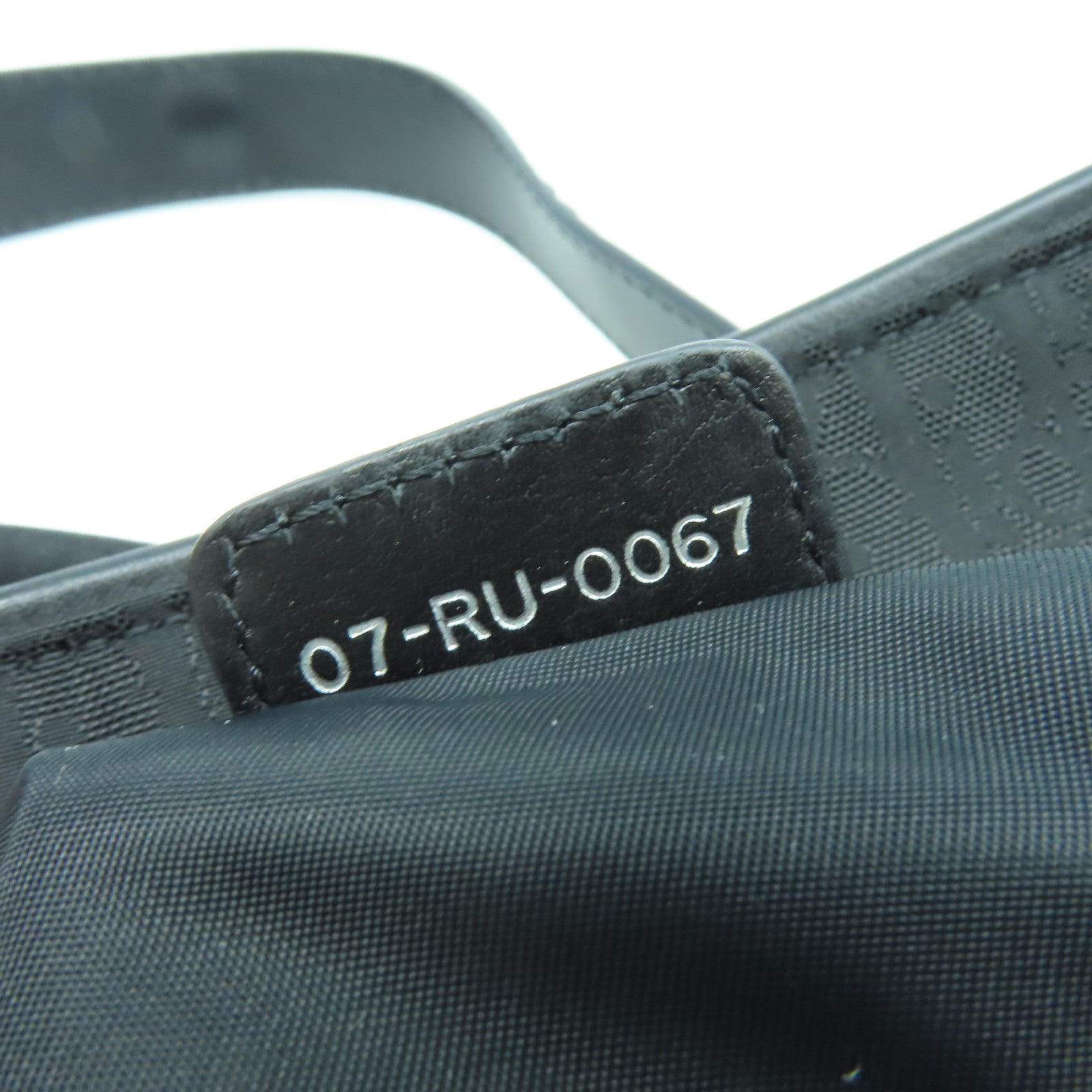 Dior 塗層帆布/皮革Tote Bag銀扣肩背袋黑色