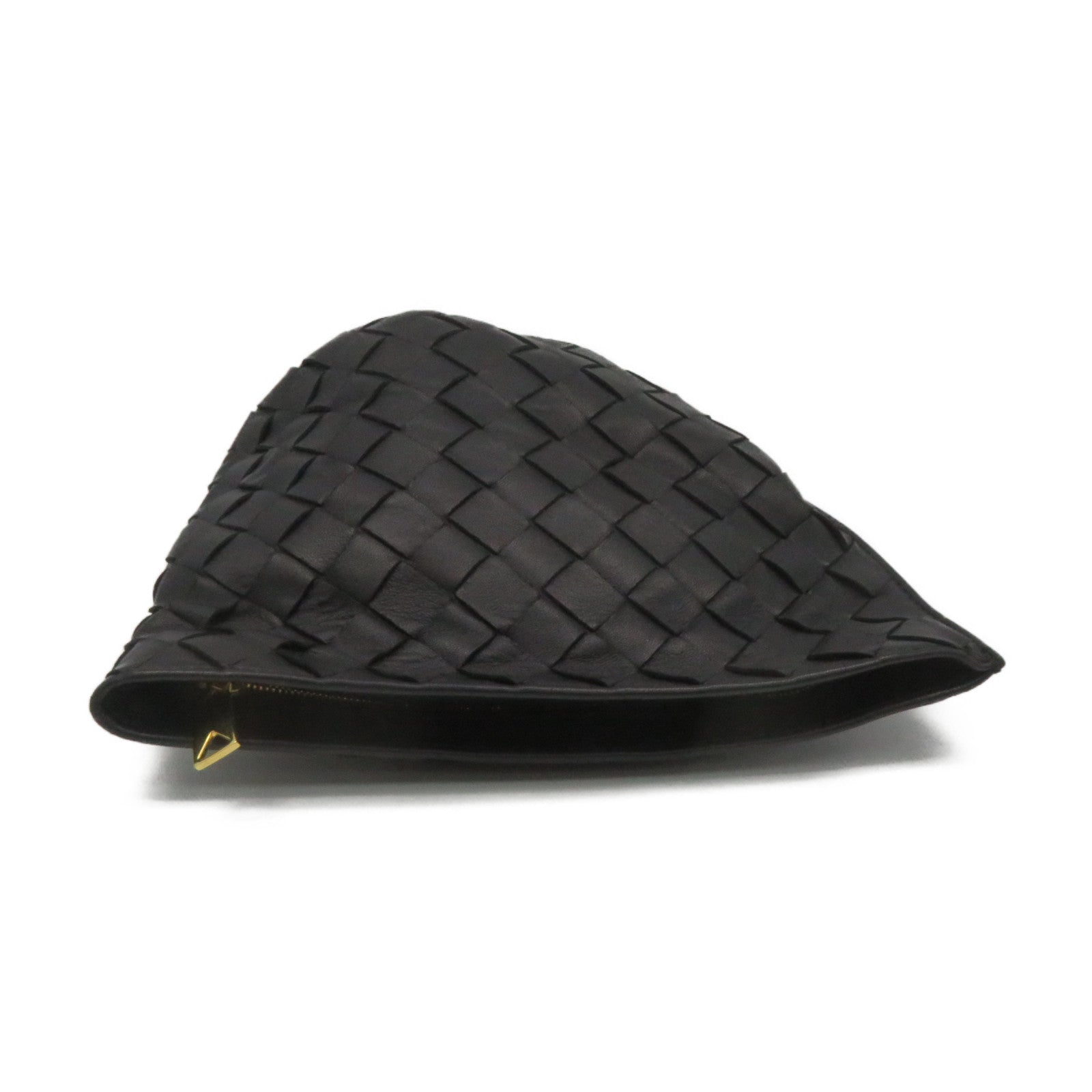 BOTTEGA VENETA Textured Leather Hand Bag Black
