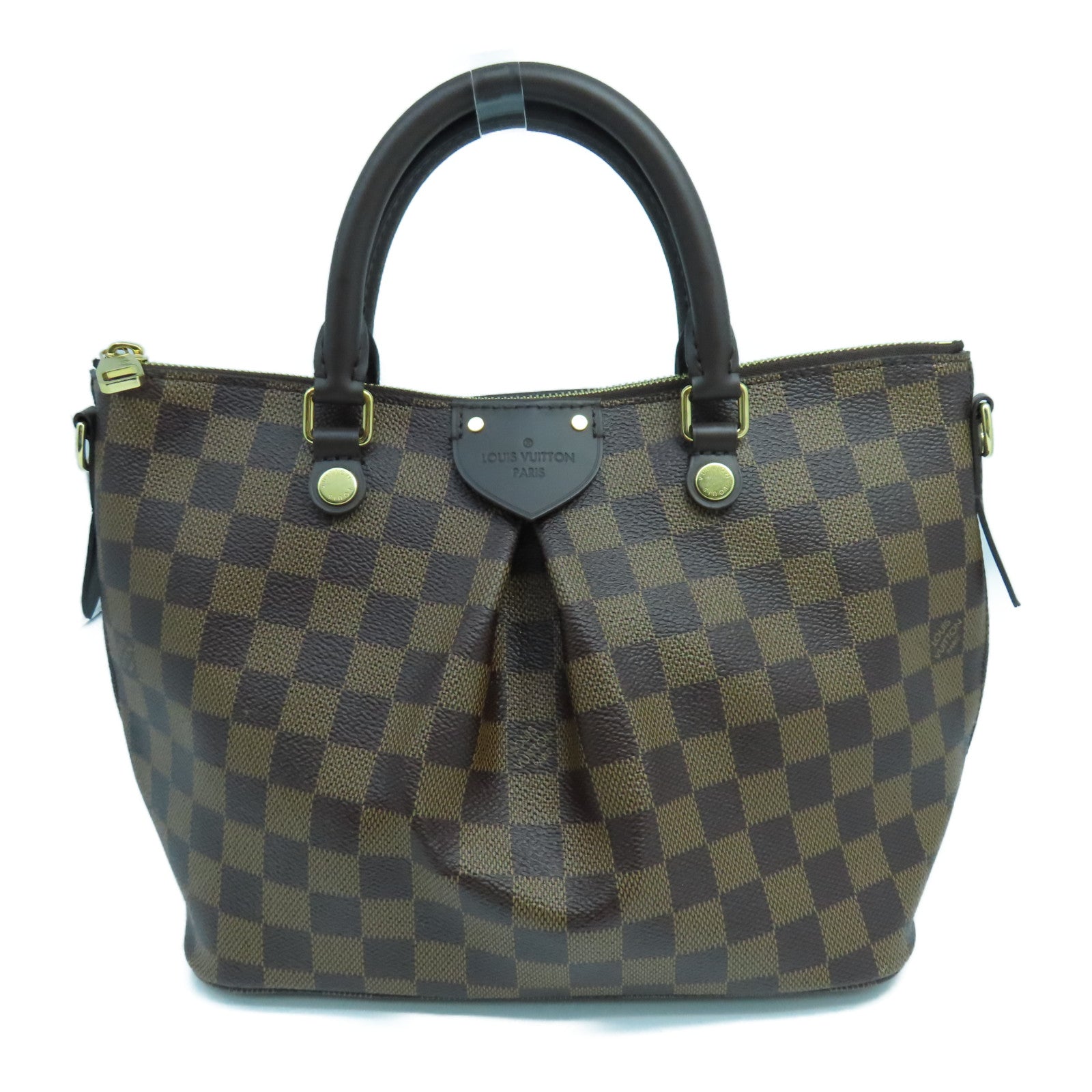LOUIS VUITTON Damier Siena PM金扣手挽袋啡色