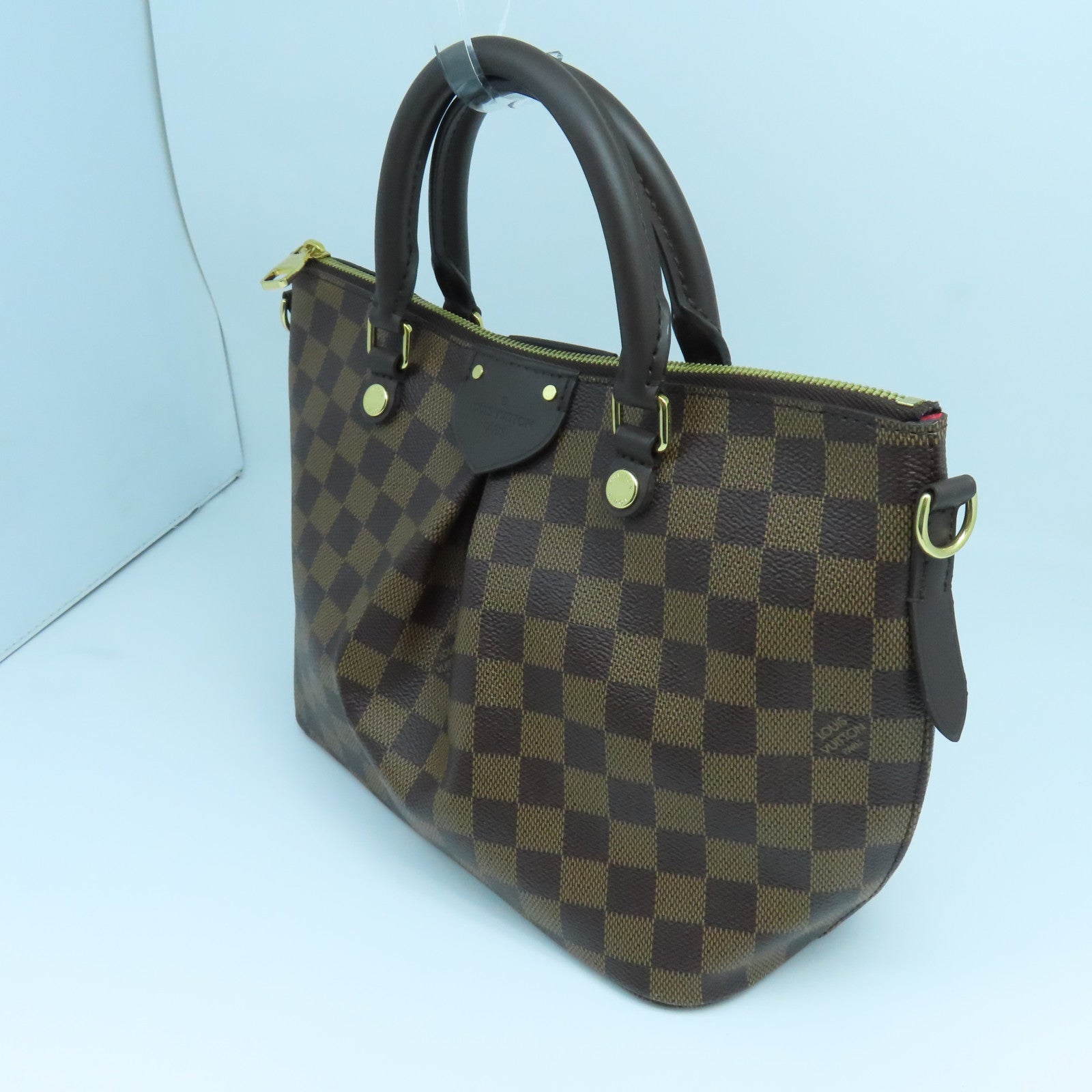 LOUIS VUITTON Damier Siena PM金扣手挽袋啡色