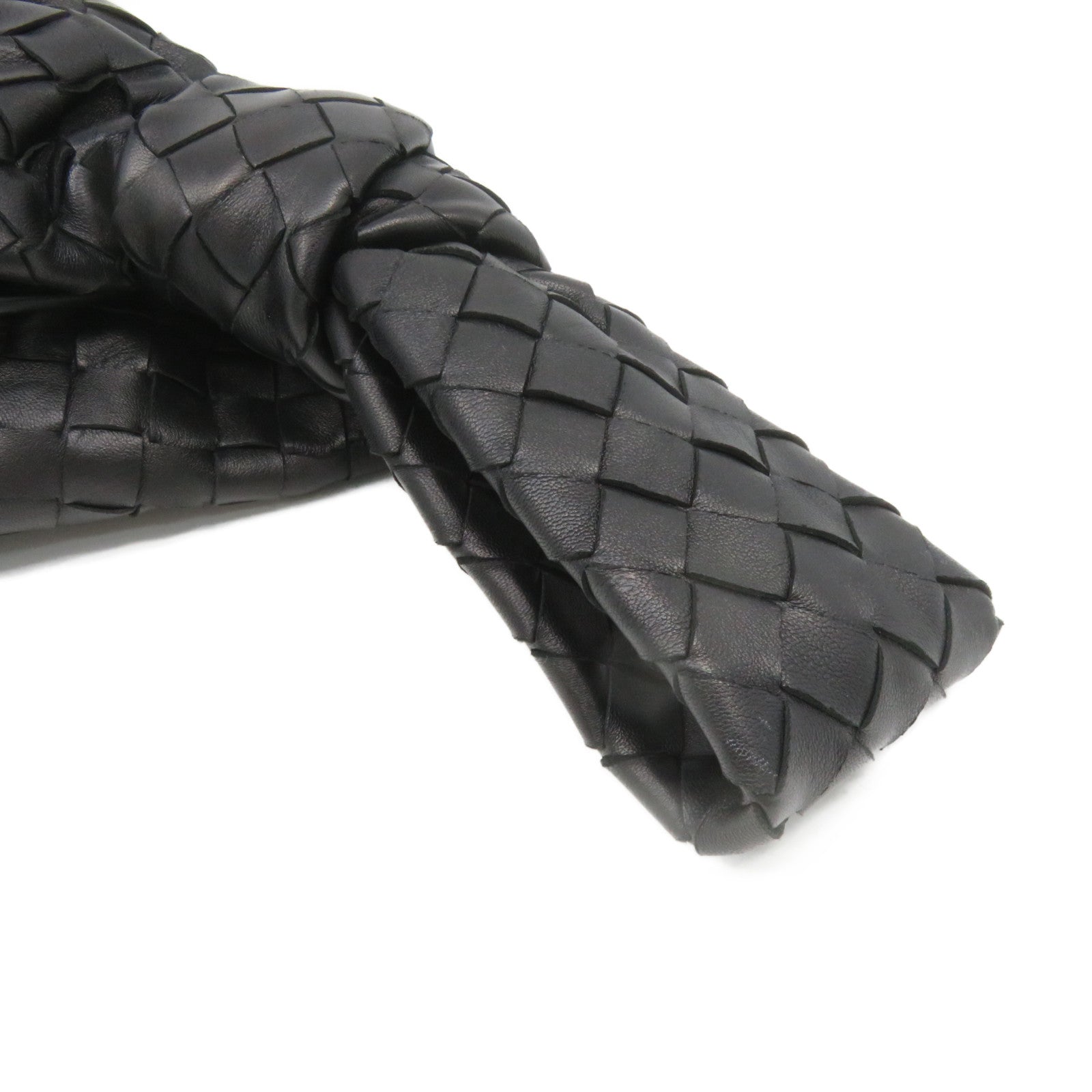 BOTTEGA VENETA Textured Leather Hand Bag Black