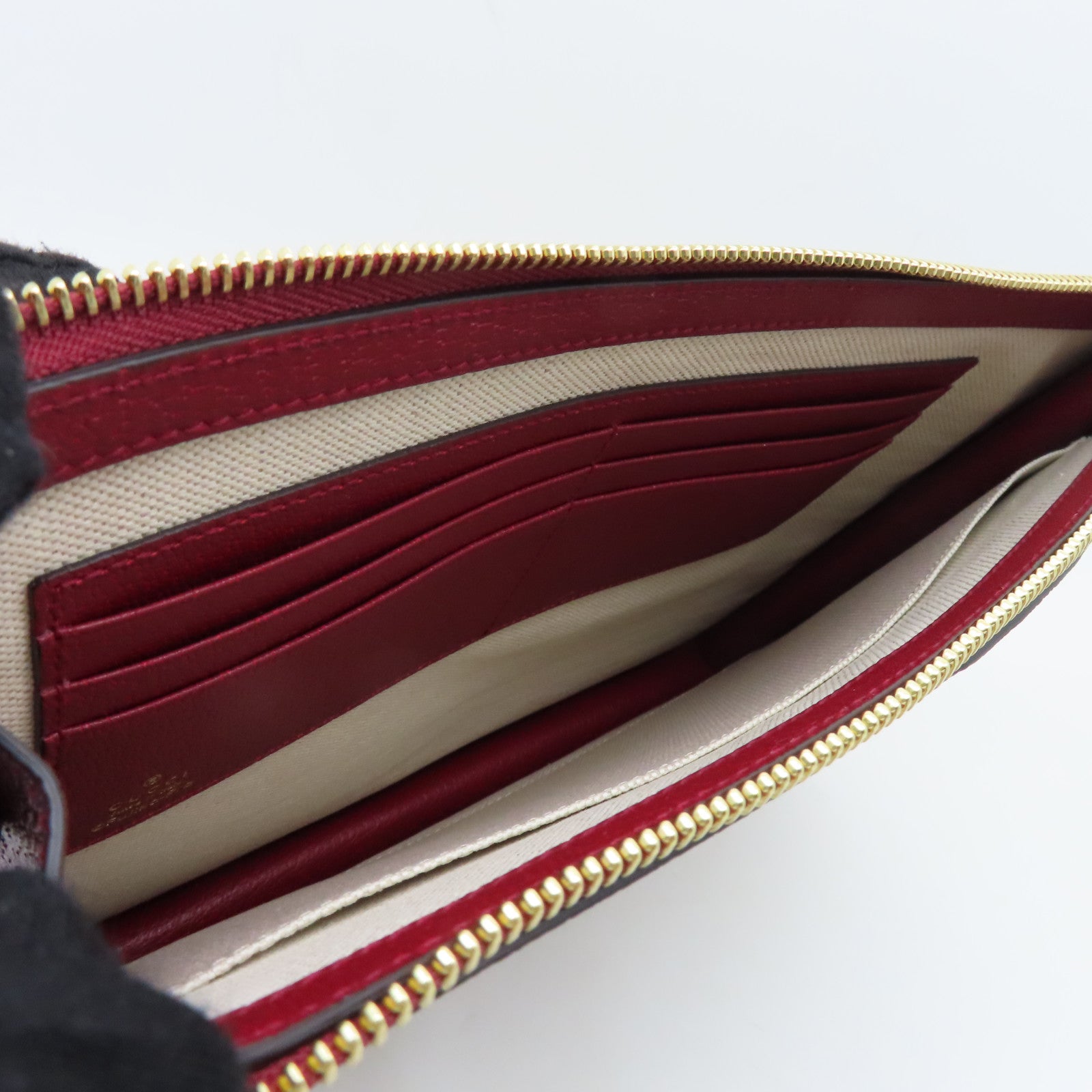 GUCCI 塗層帆布Doraemon Clutch Bag金扣手拿包啡色/紅色