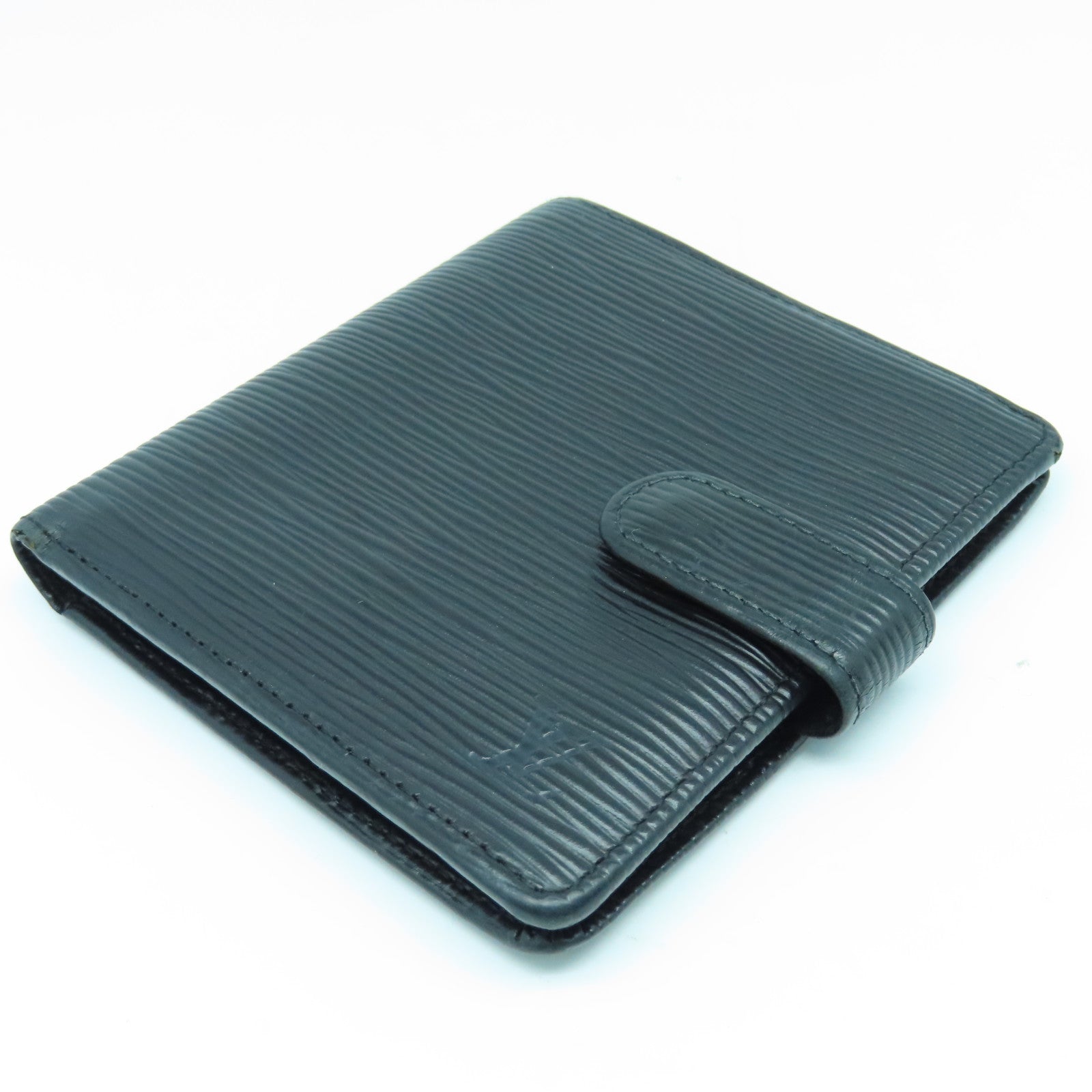 LOUIS VUITTON Epi Fold Wallet金扣钱包黑色