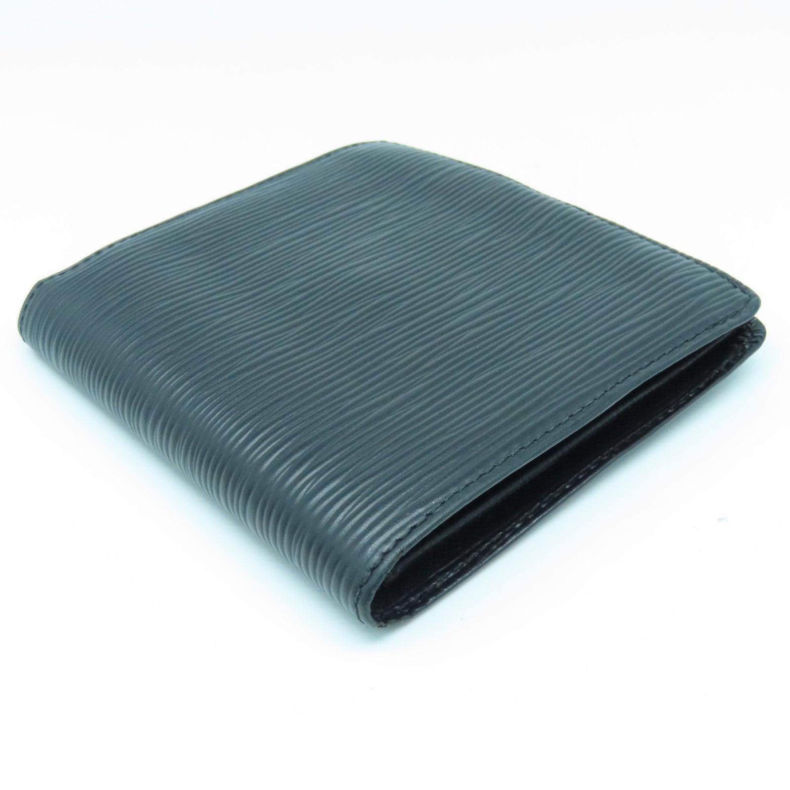 LOUIS VUITTON Epi Fold Wallet金扣钱包黑色