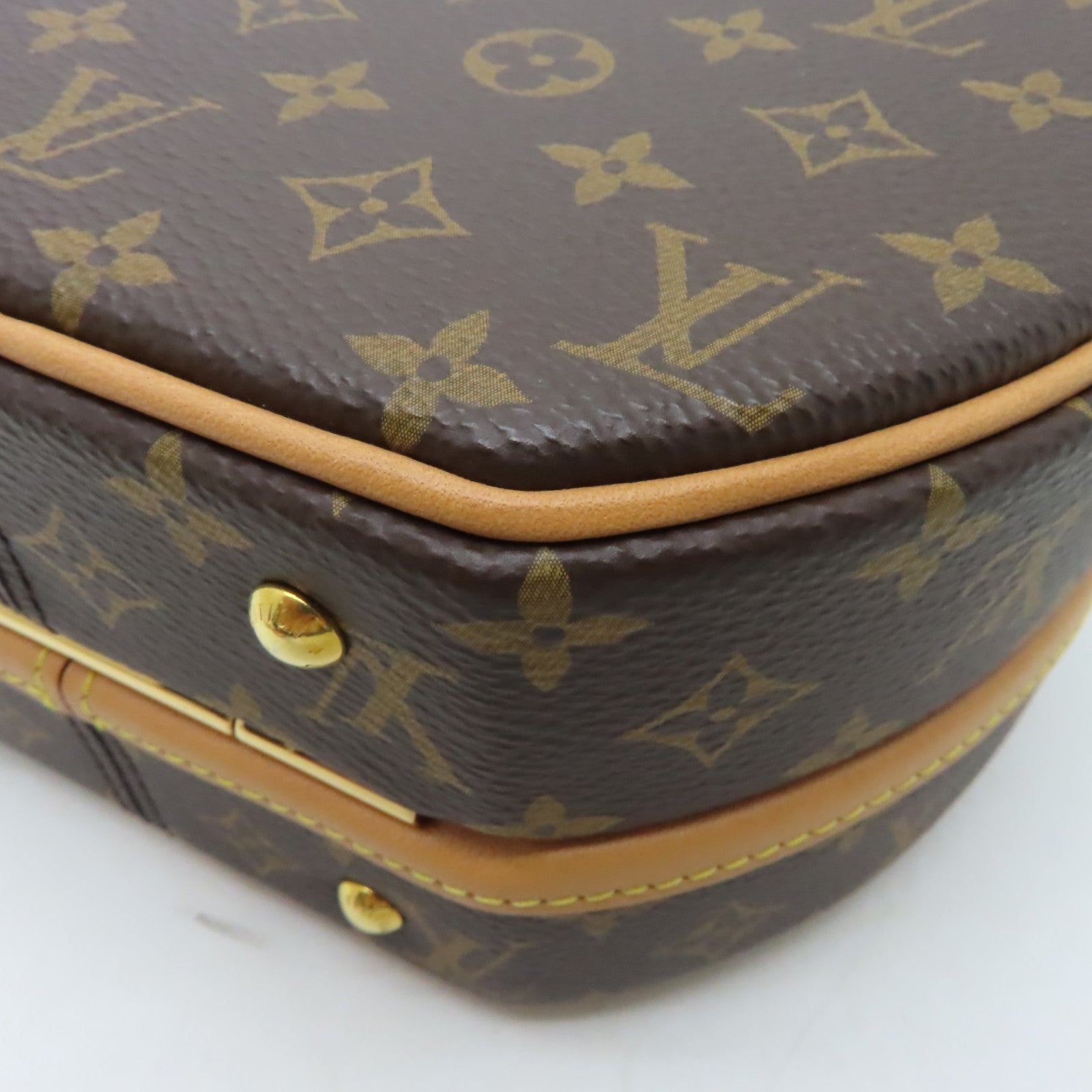 LOUIS VUITTON 【激減優惠】Monogram Petite Boite Chapeau金扣手挽肩背兩用袋啡色