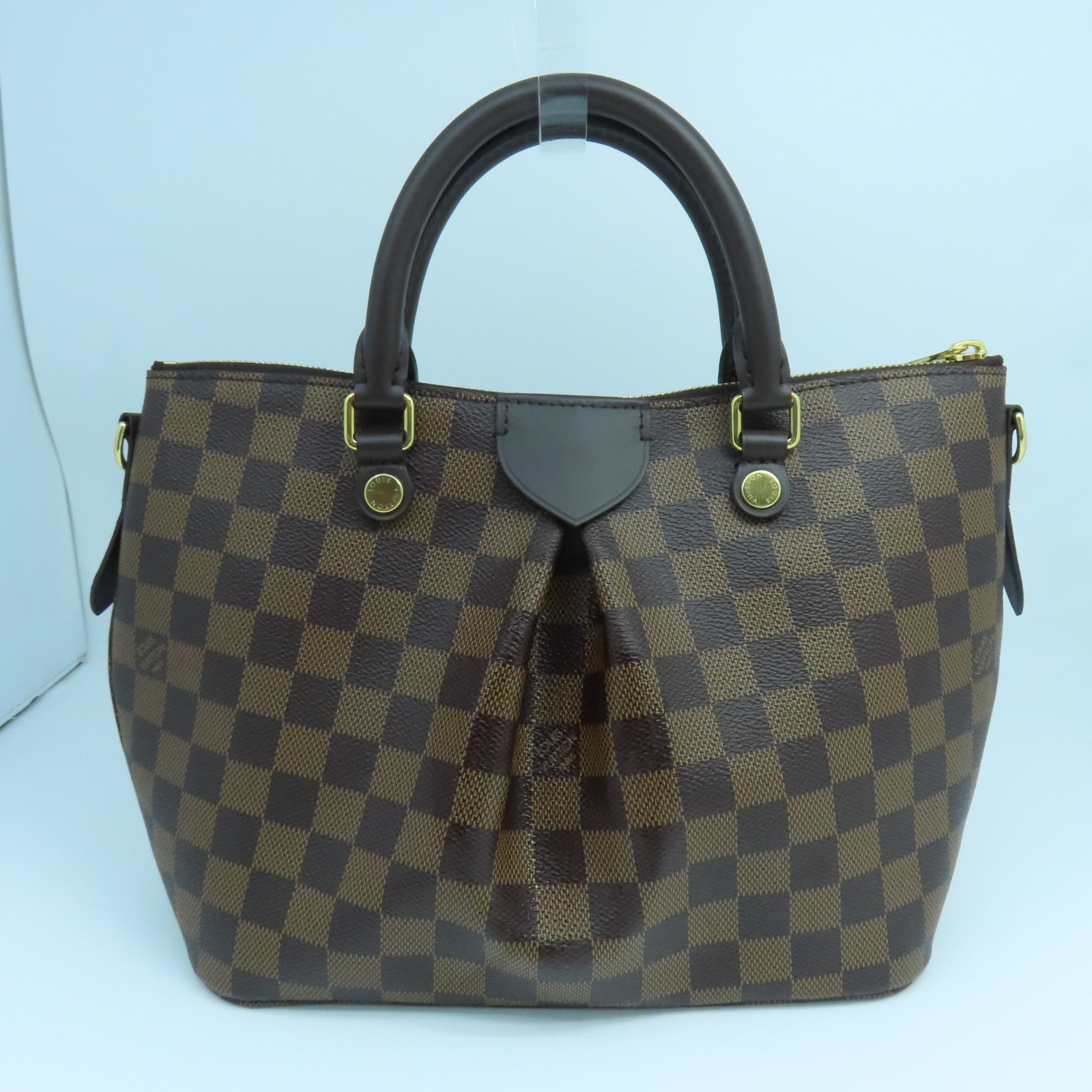 LOUIS VUITTON Damier Siena PM金扣手挽袋啡色