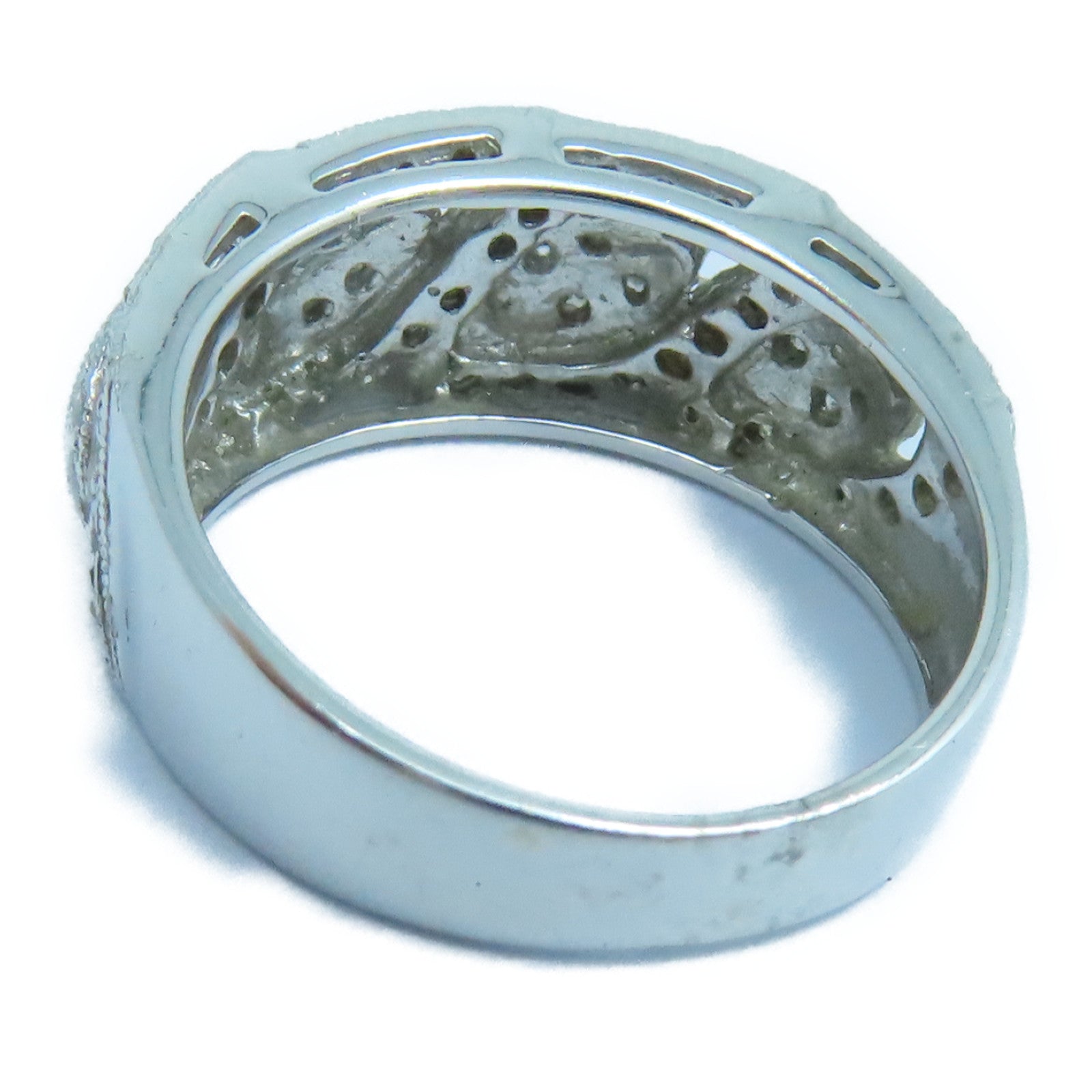 JEWELRY 【激減優惠】18K白金Diamond Ring鑽石戒指US#5銀色