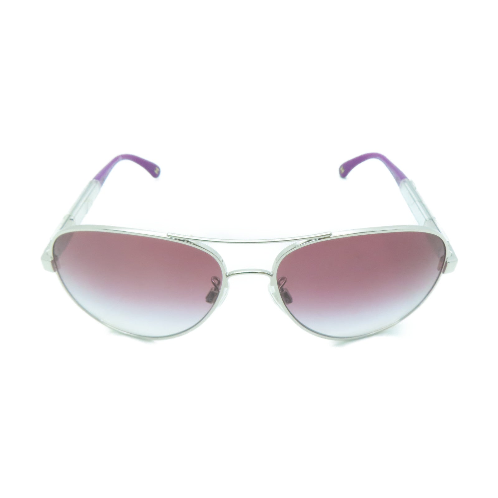 CHANEL 金屬Sunglasses銀扣太陽眼鏡銀色/紫色