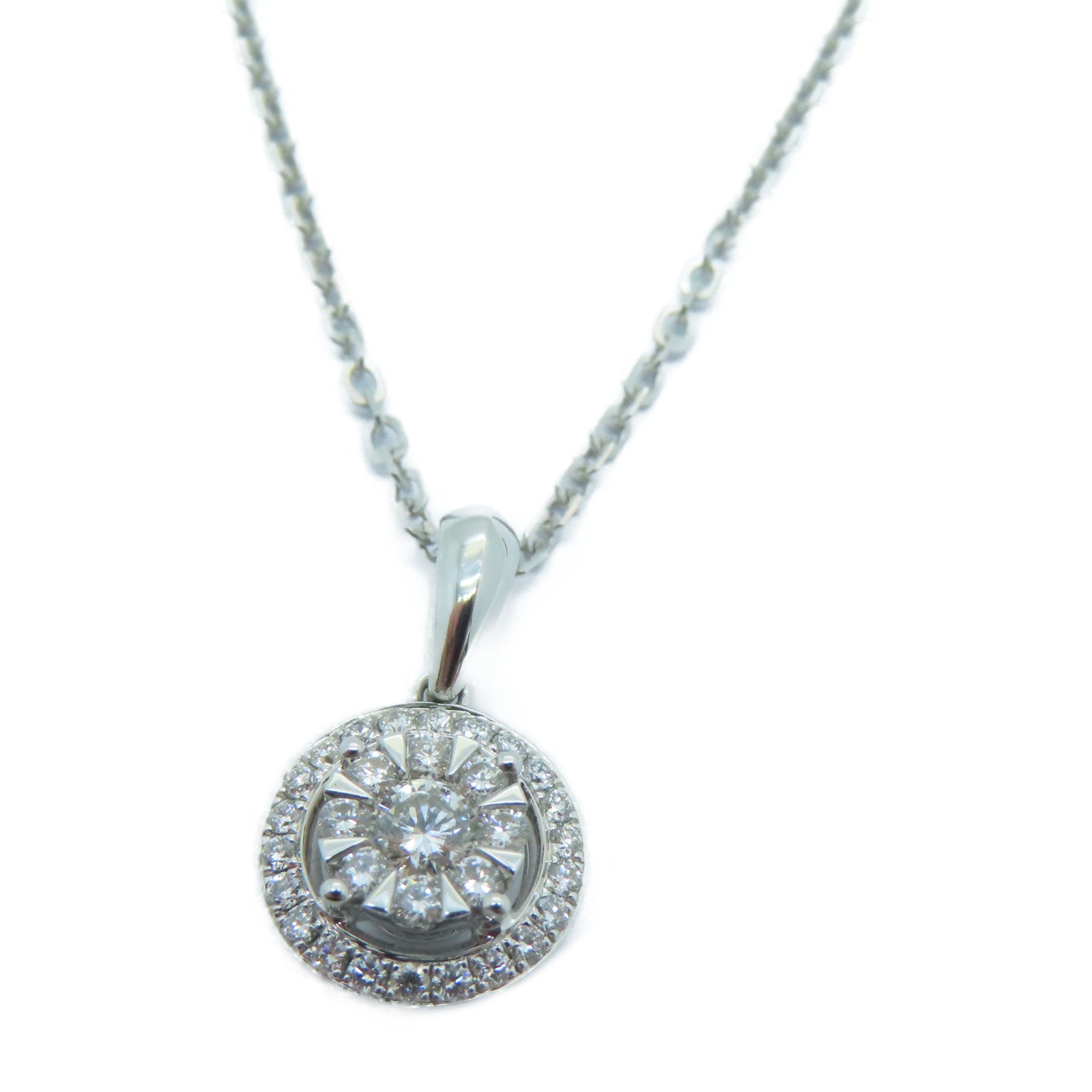 JEWELRY 18K白金Diamond Necklace 0.14ct /0.25ct鑽石頸錬