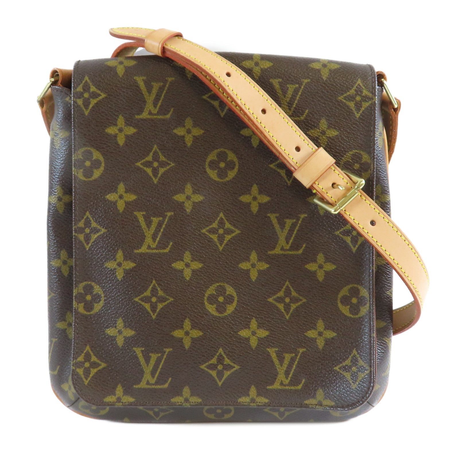 LOUIS VUITTON Monogram Musette Salsa Short金扣肩背袋啡色