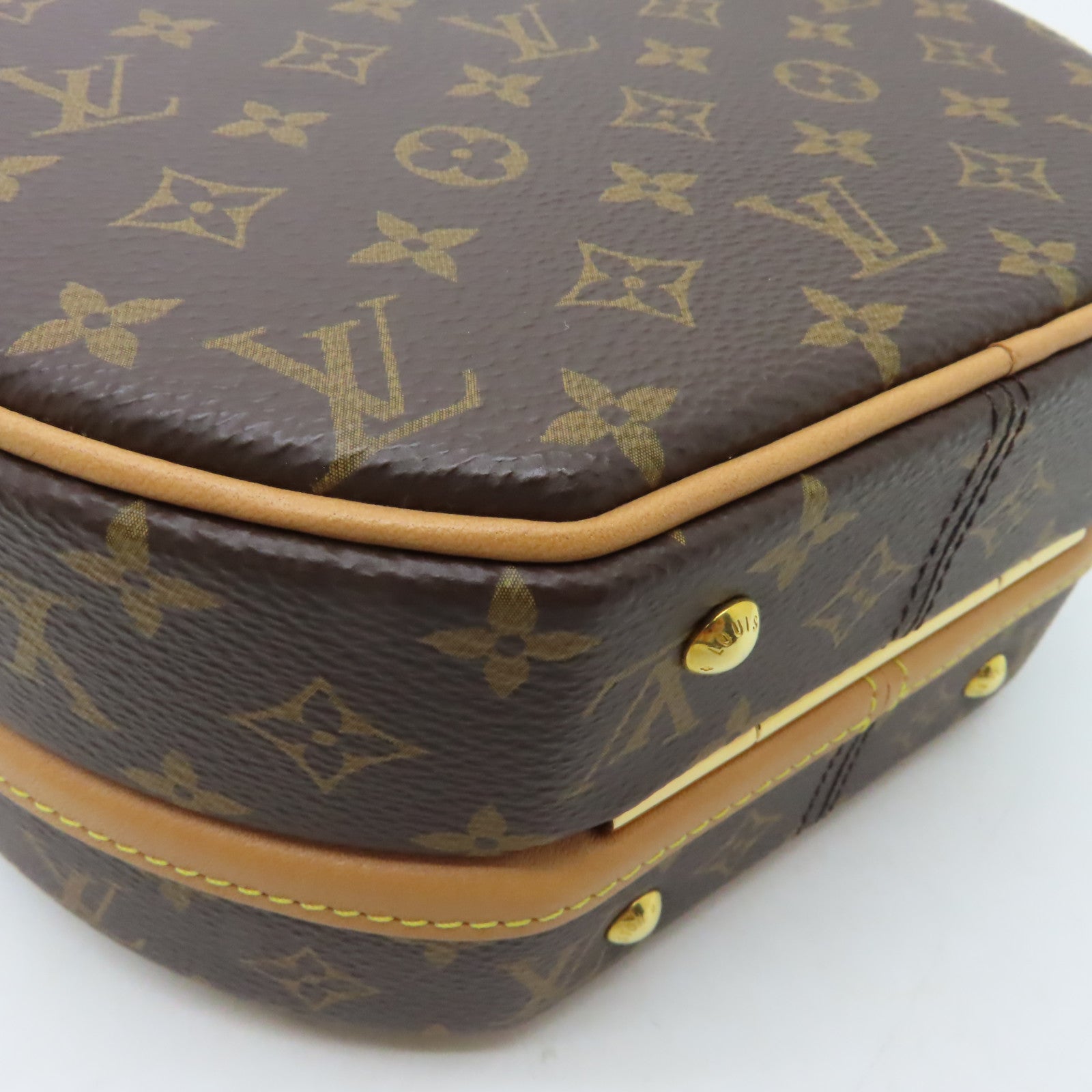 LOUIS VUITTON 【激減優惠】Monogram Petite Boite Chapeau金扣手挽肩背兩用袋啡色