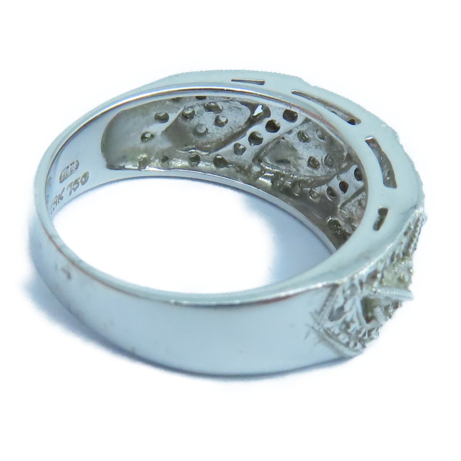 JEWELRY 【激減優惠】18K白金Diamond Ring鑽石戒指US#5銀色