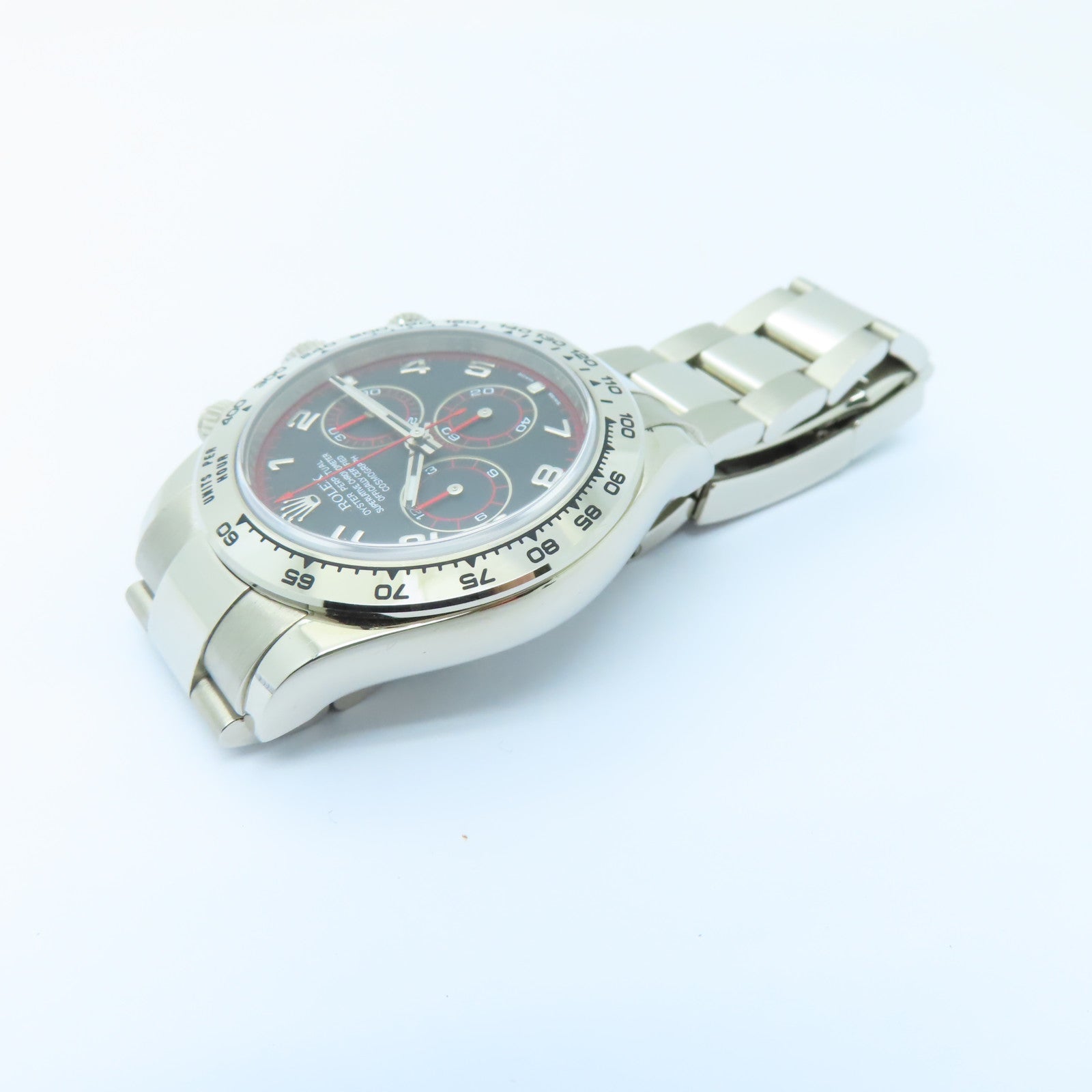 ROLEX Daytona 18K白金手錶自動機芯黒色