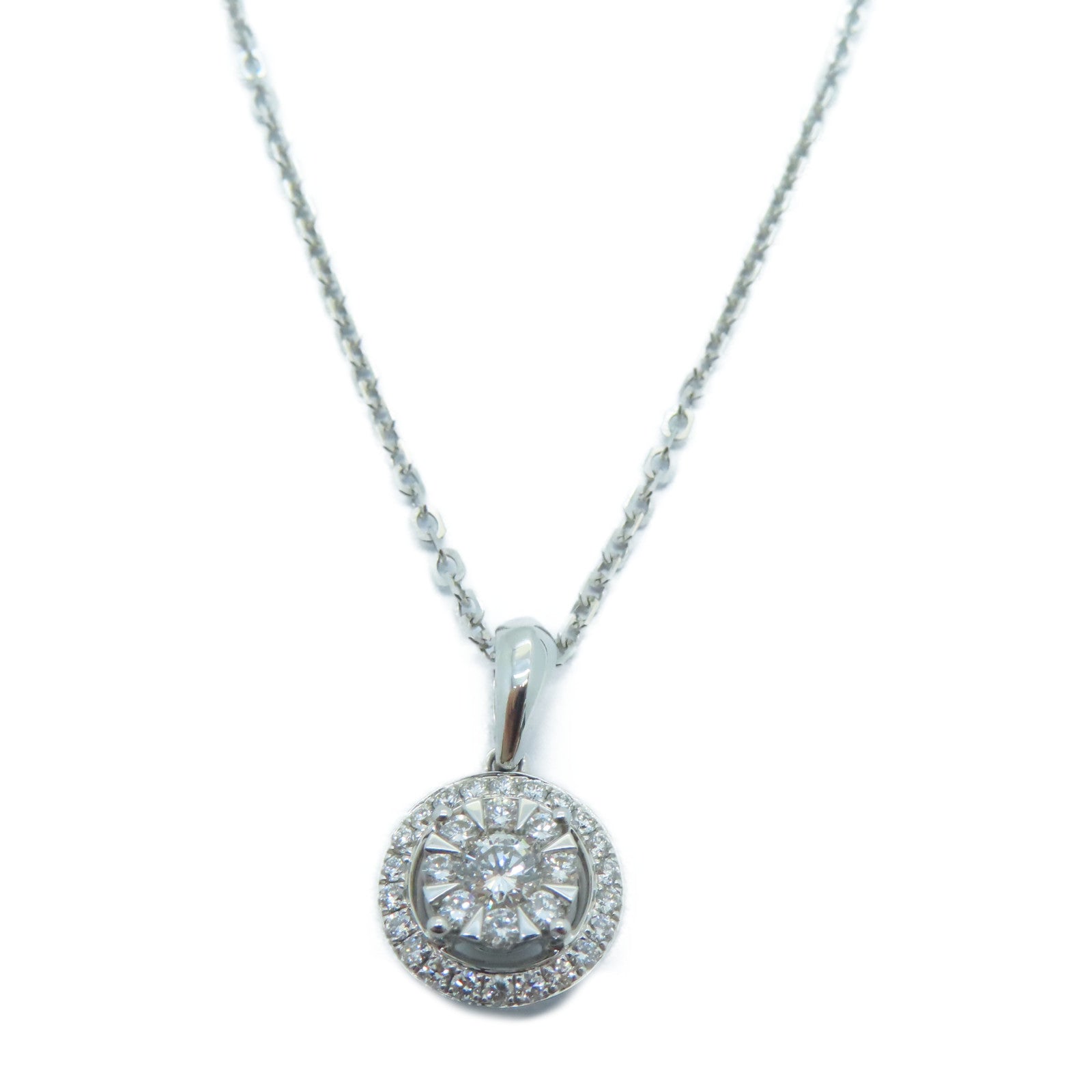 JEWELRY 18K白金Diamond Necklace 0.14ct /0.25ct鑽石頸錬