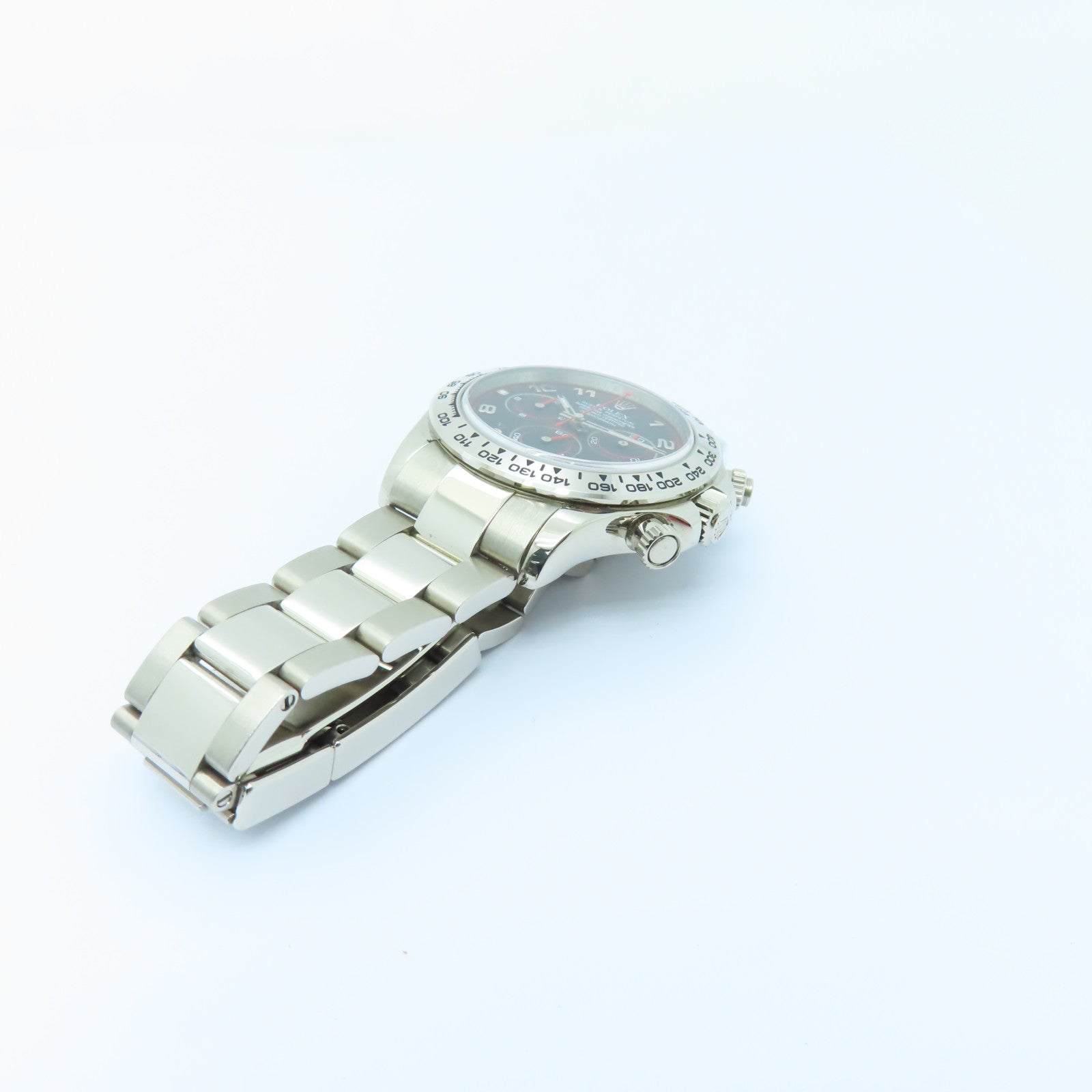ROLEX Daytona 18K白金手錶自動機芯黒色