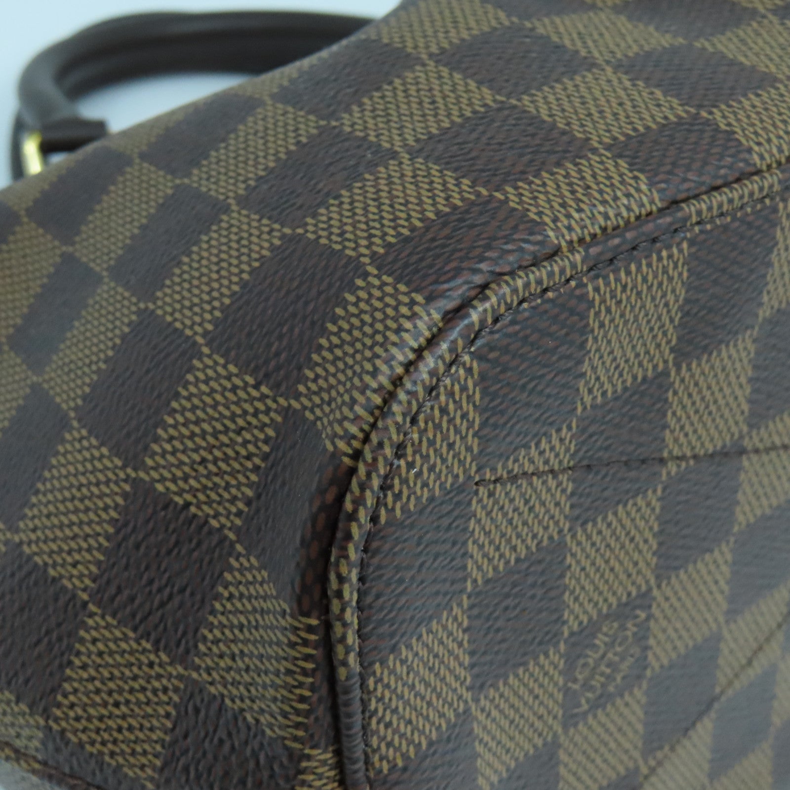 LOUIS VUITTON Damier Siena PM金扣手挽袋啡色
