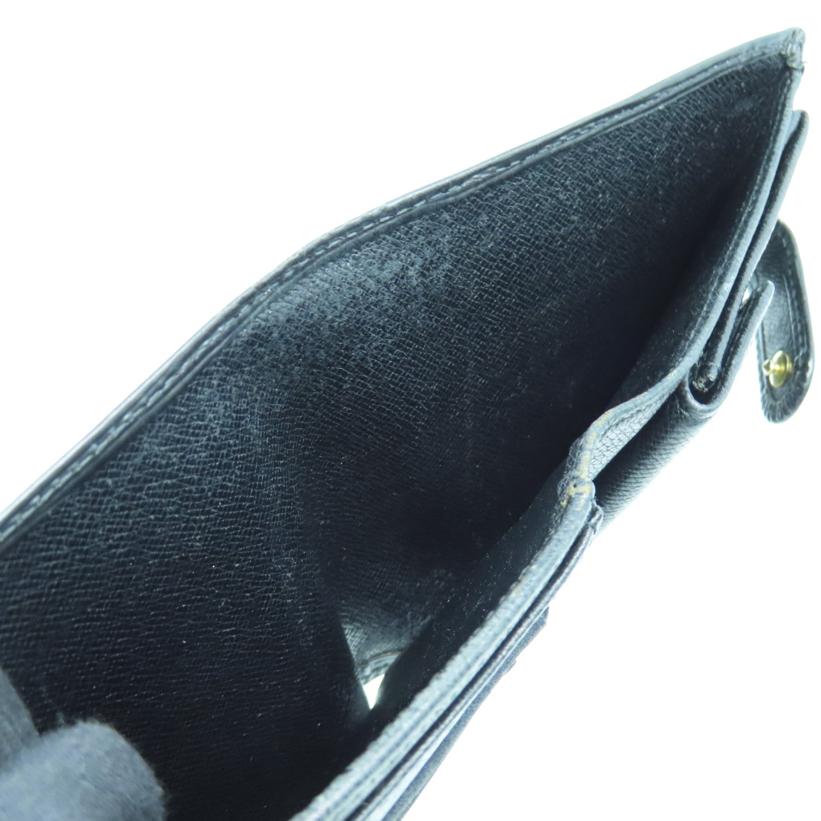 LOUIS VUITTON Epi Fold Wallet金扣钱包黑色