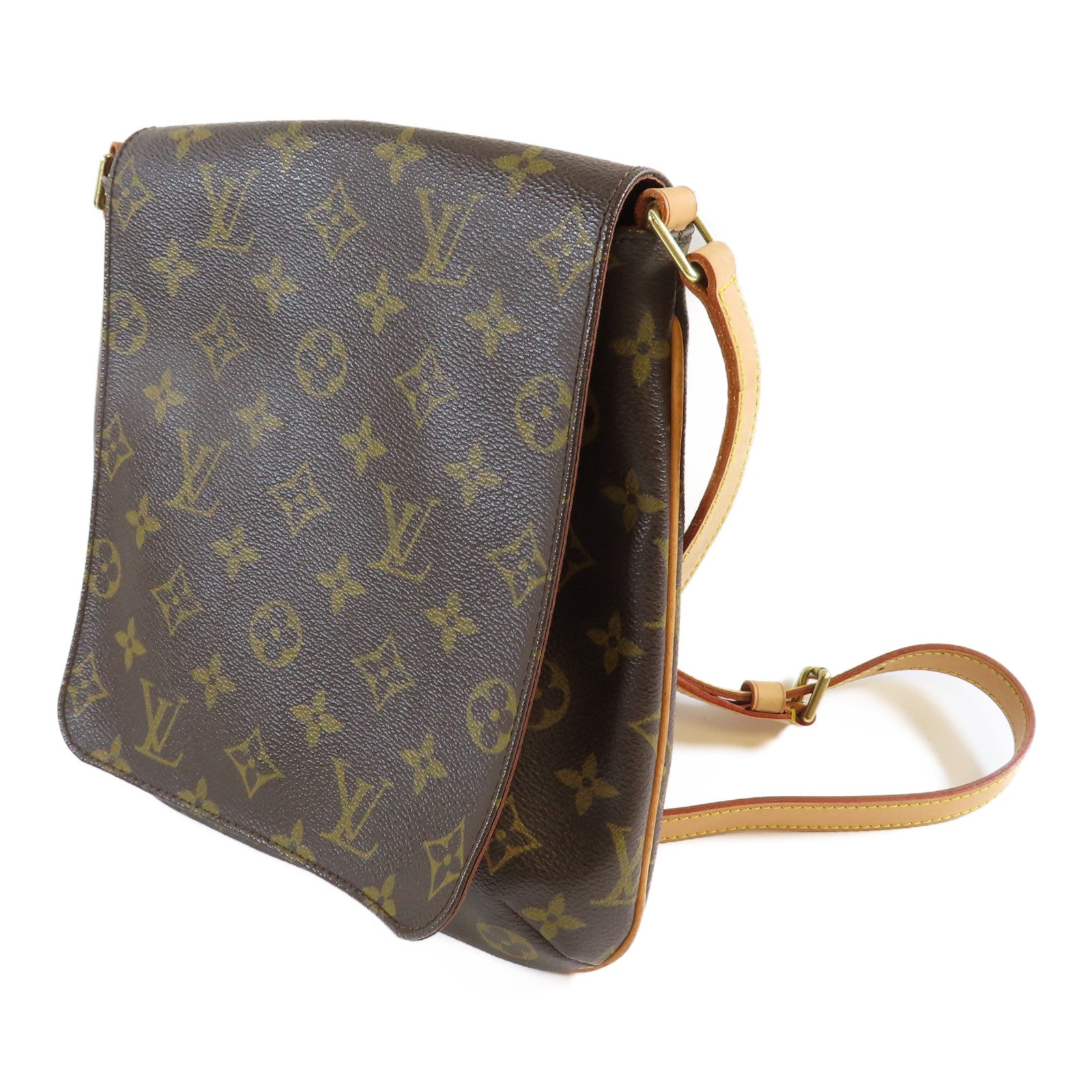 LOUIS VUITTON Monogram Musette Salsa Short金扣肩背袋啡色