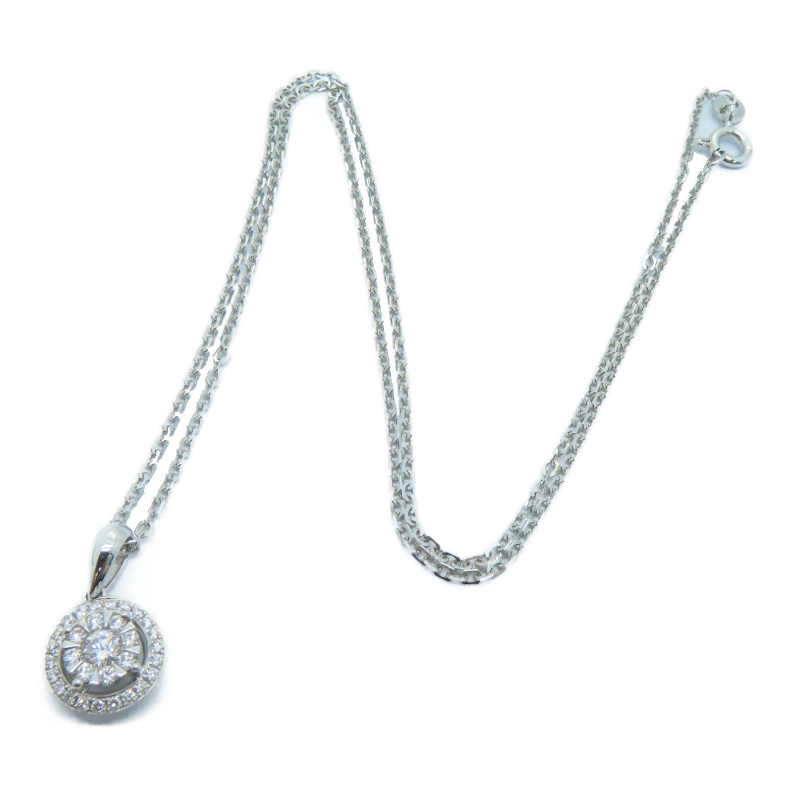 JEWELRY 18K白金Diamond Necklace 0.14ct /0.25ct鑽石頸錬