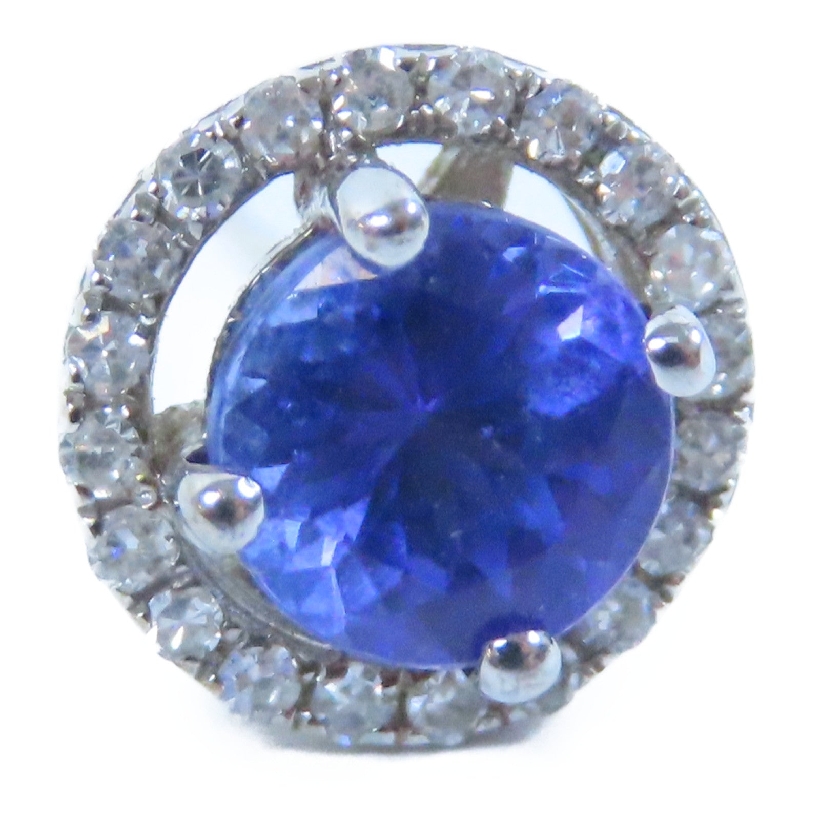 JEWELRY 18K白金Earrings鑽石/藍寶石耳環