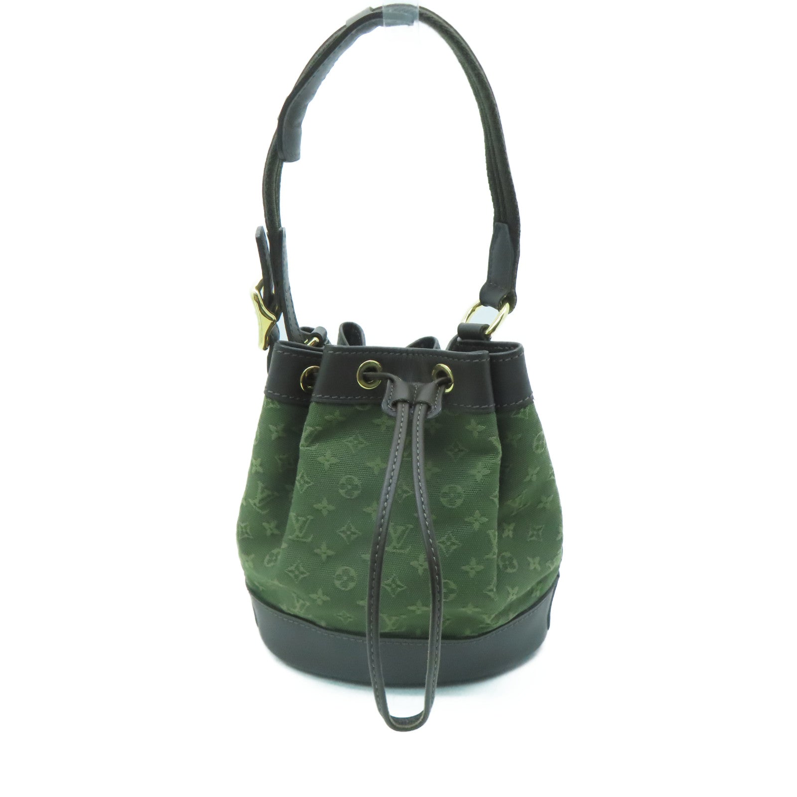 LOUIS VUITTON Monogram Mini Noelie金扣手挽袋綠色