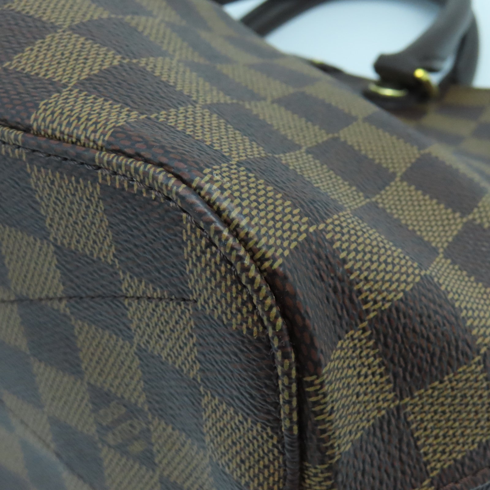 LOUIS VUITTON Damier Siena PM金扣手挽袋啡色