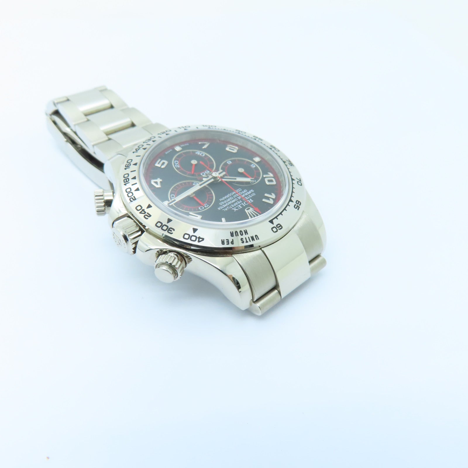 ROLEX Daytona 18K白金手錶自動機芯黒色