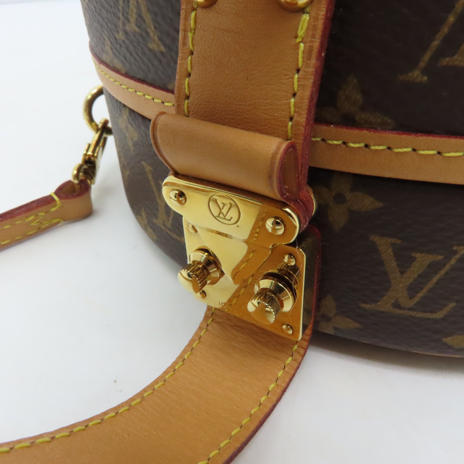 LOUIS VUITTON 【激減優惠】Monogram Petite Boite Chapeau金扣手挽肩背兩用袋啡色