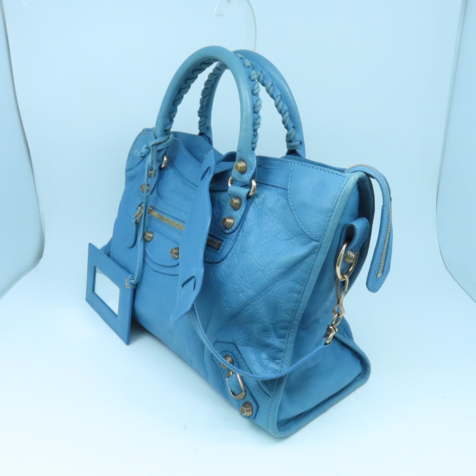BALENCIAGA 羊皮皮革City金扣手挽肩背兩用袋