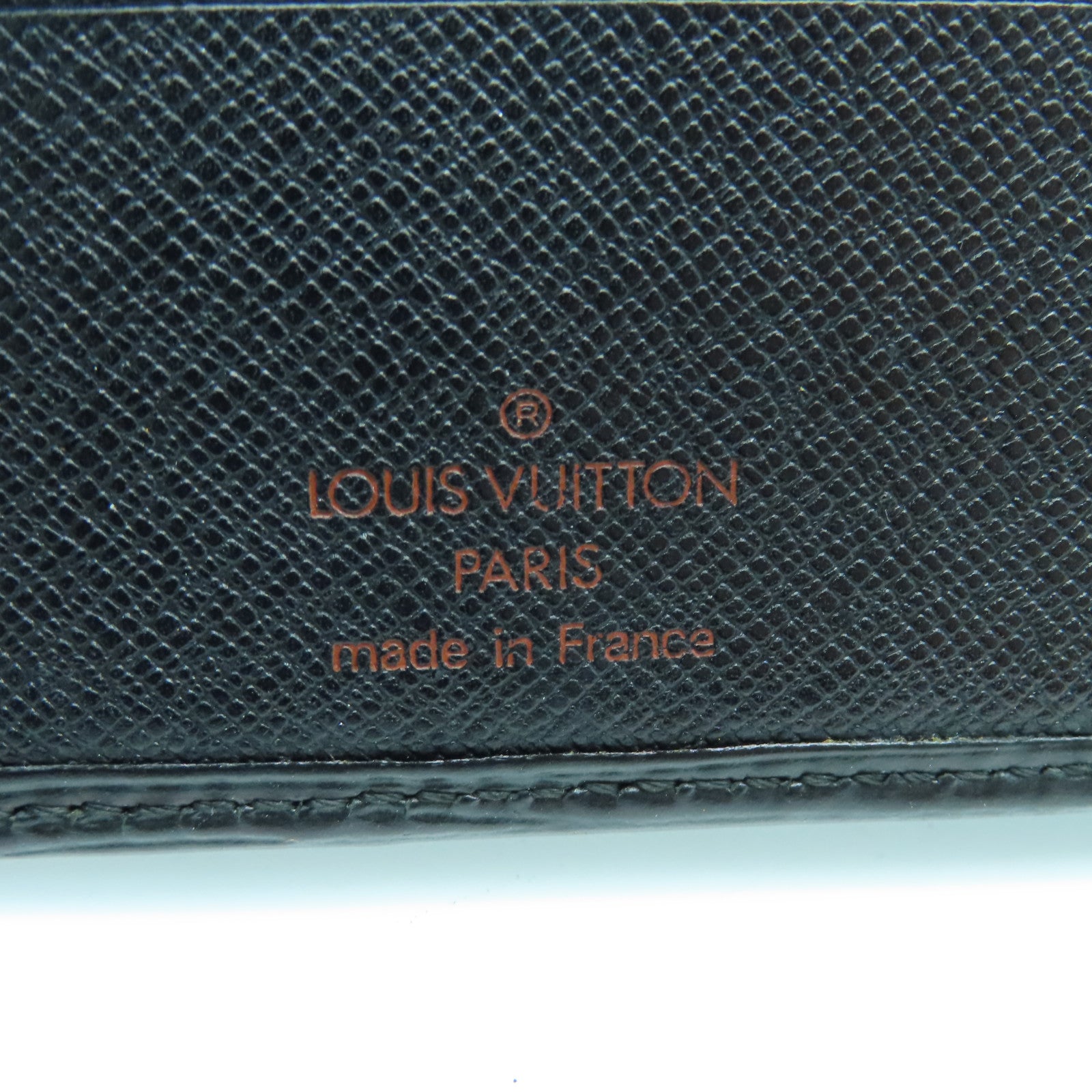 LOUIS VUITTON Epi Fold Wallet金扣钱包黑色