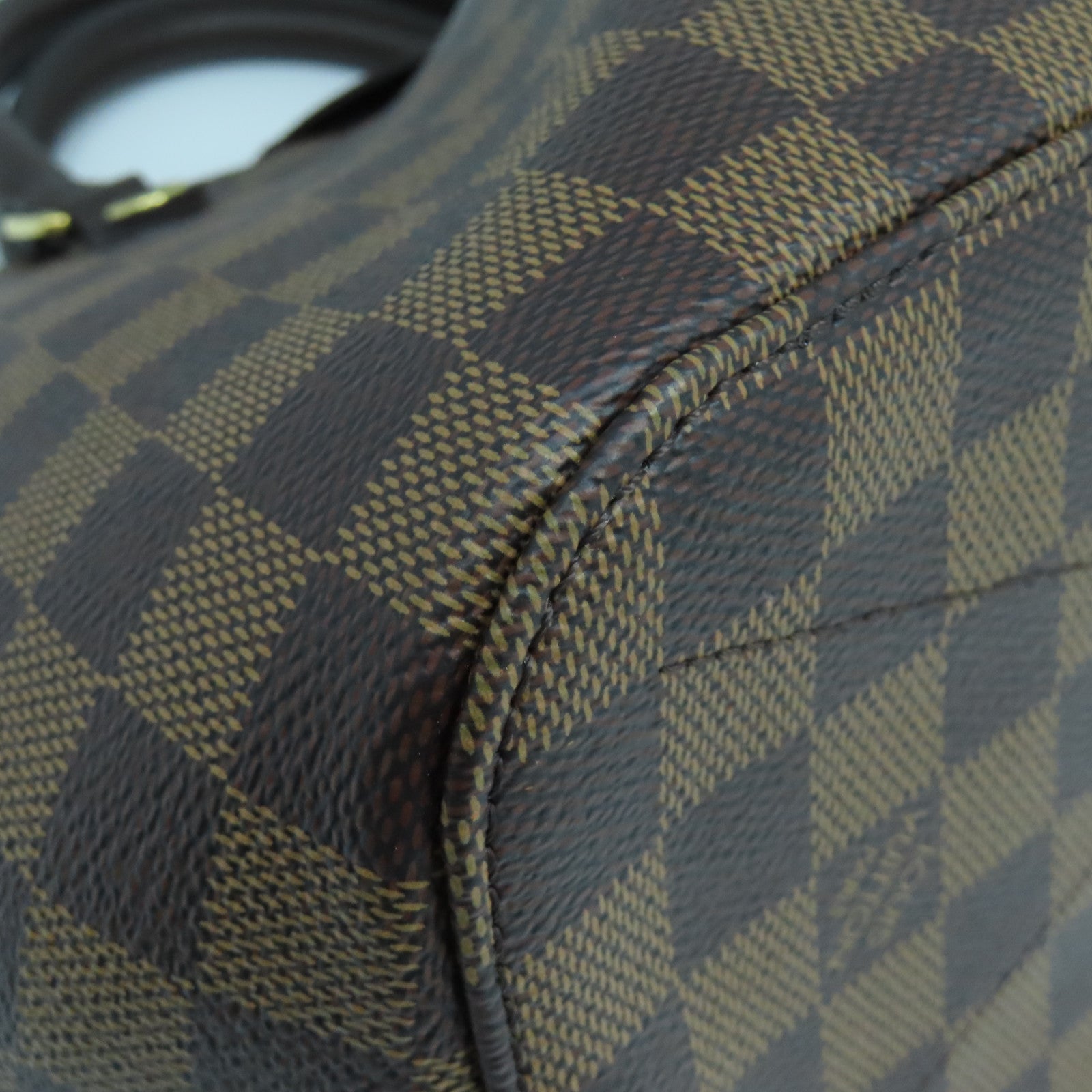 LOUIS VUITTON Damier Siena PM金扣手挽袋啡色