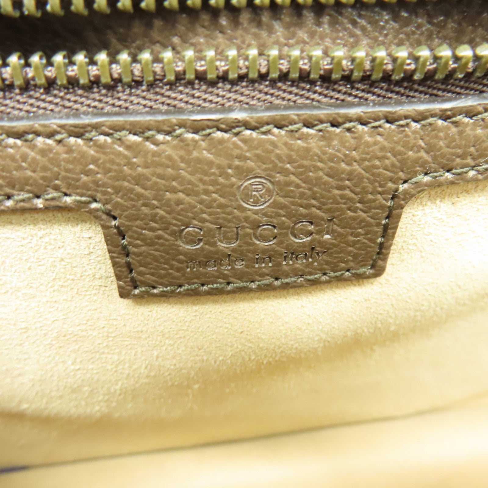 GUCCI 塗層帆布Ophidia金扣手挽肩背兩用袋啡色