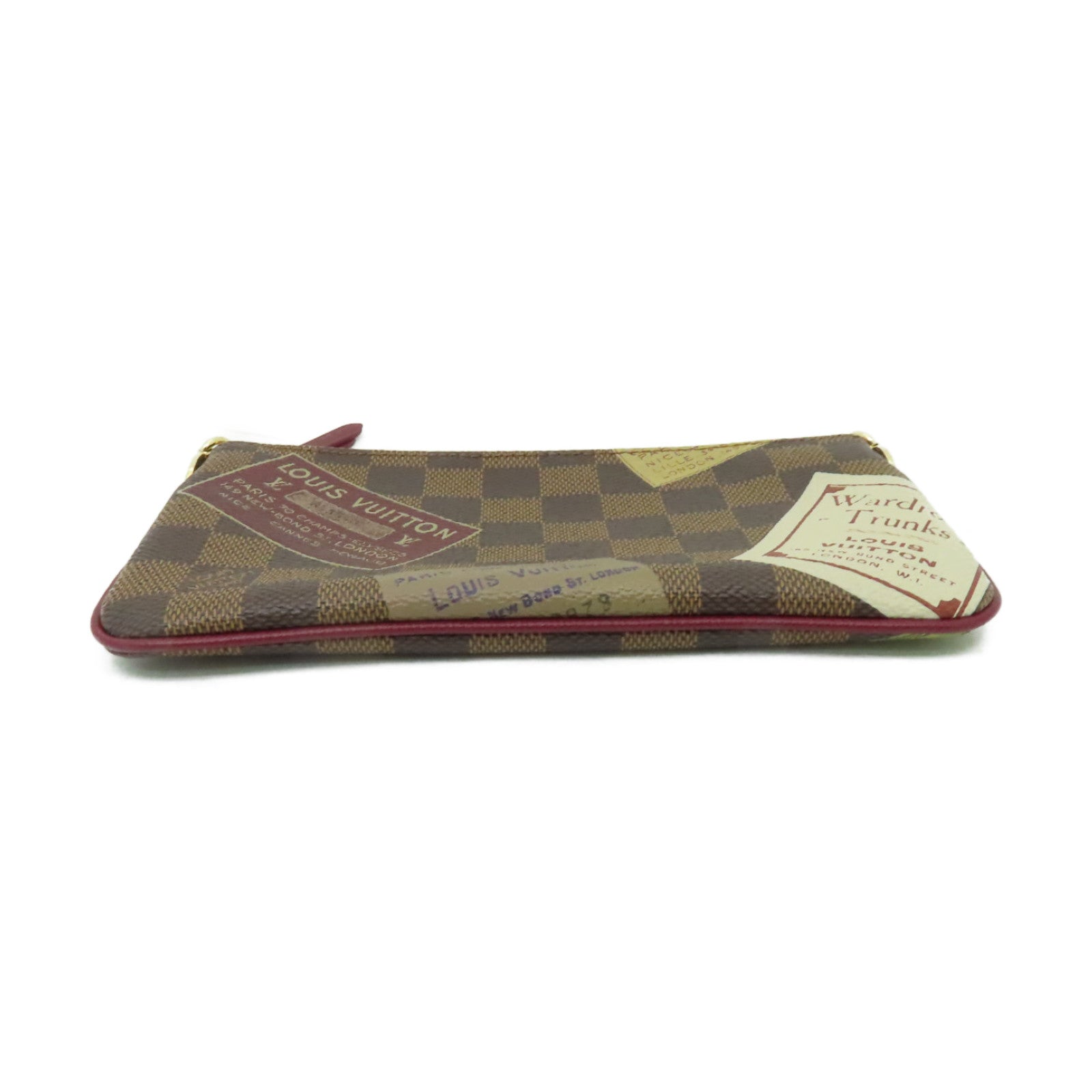 LOUIS VUITTON Damier Chain Pouch金扣鏈帶肩背袋啡色