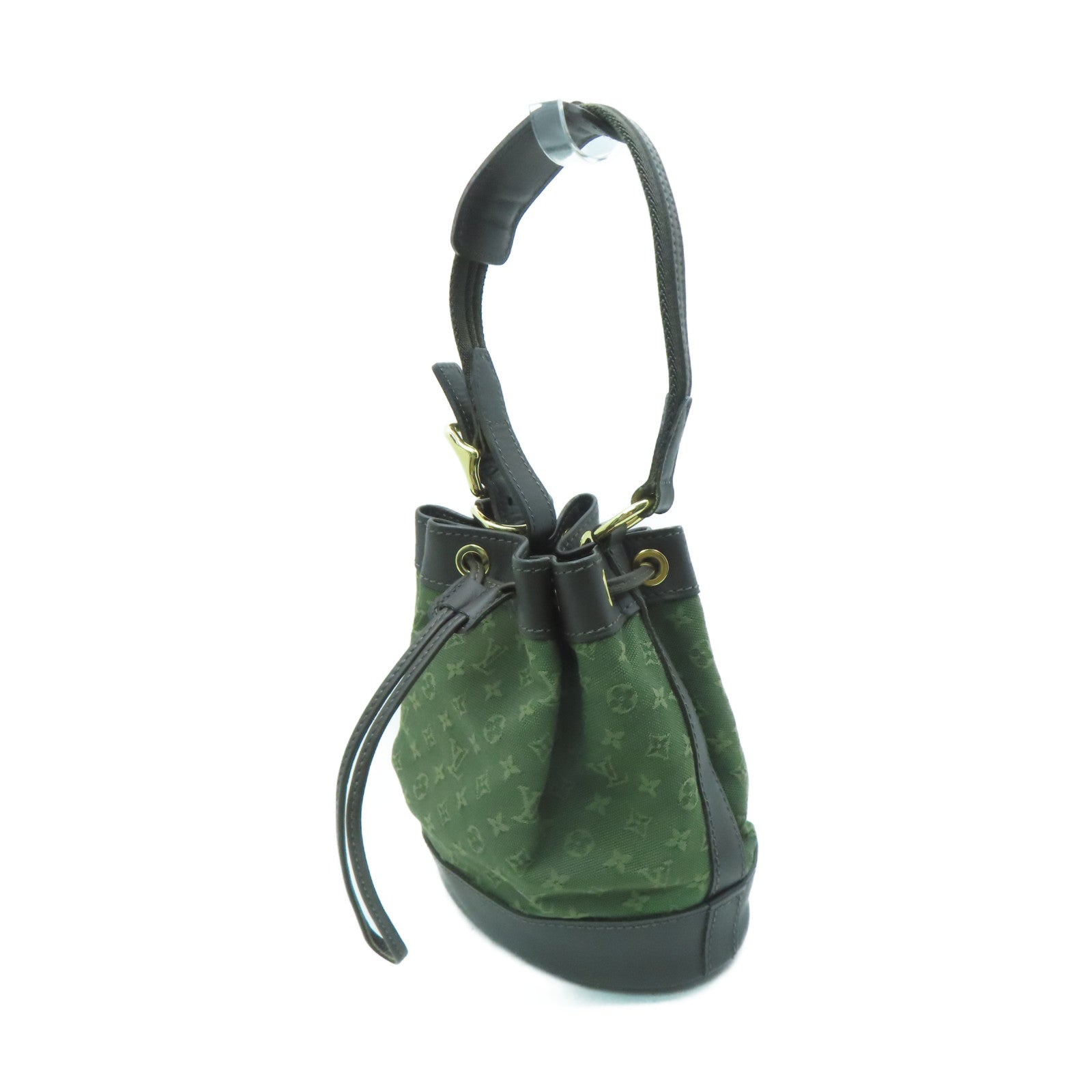 LOUIS VUITTON Monogram Mini Noelie金扣手挽袋綠色