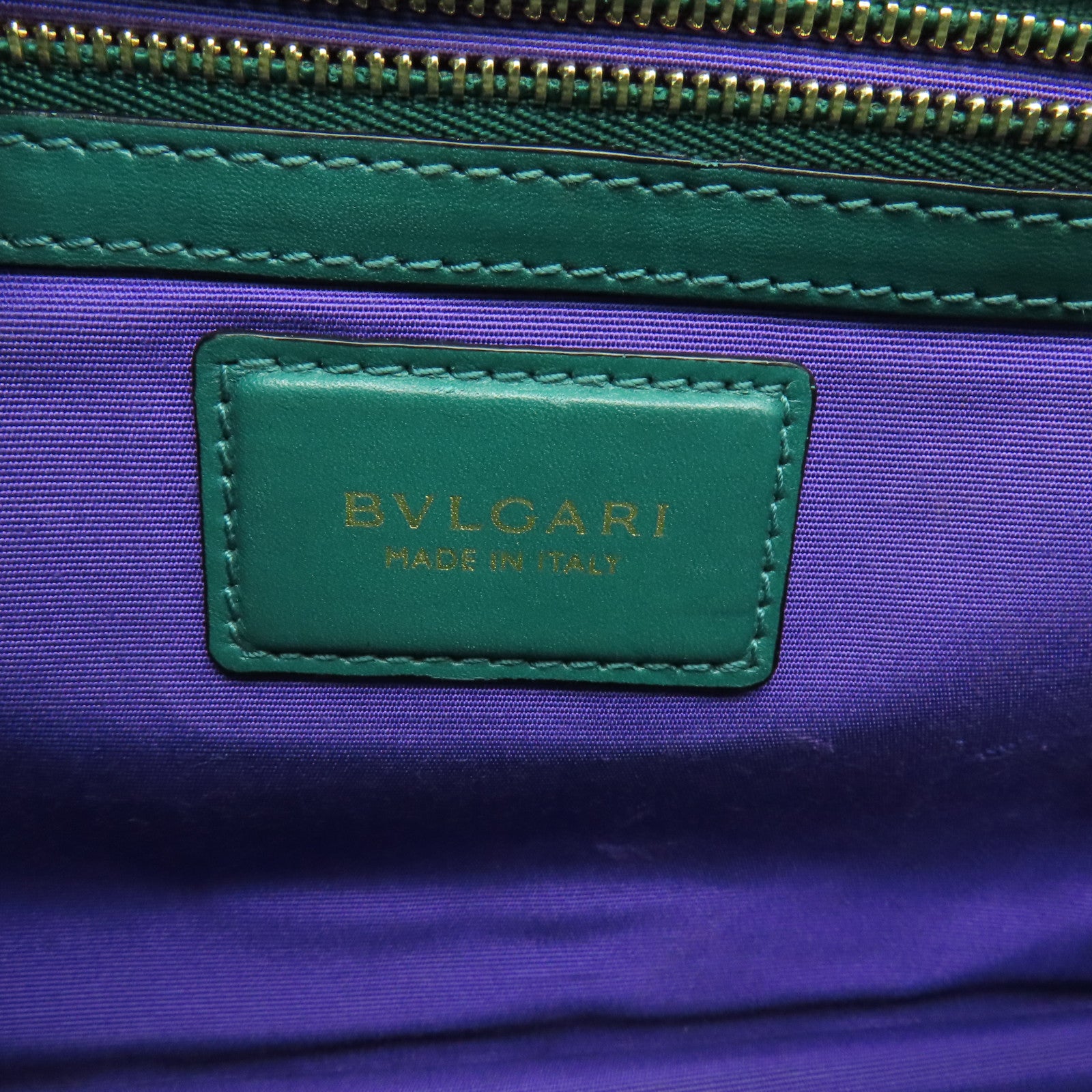 BVLGARI 牛皮皮革Serpenti Forever金扣鏈帶肩背袋綠色