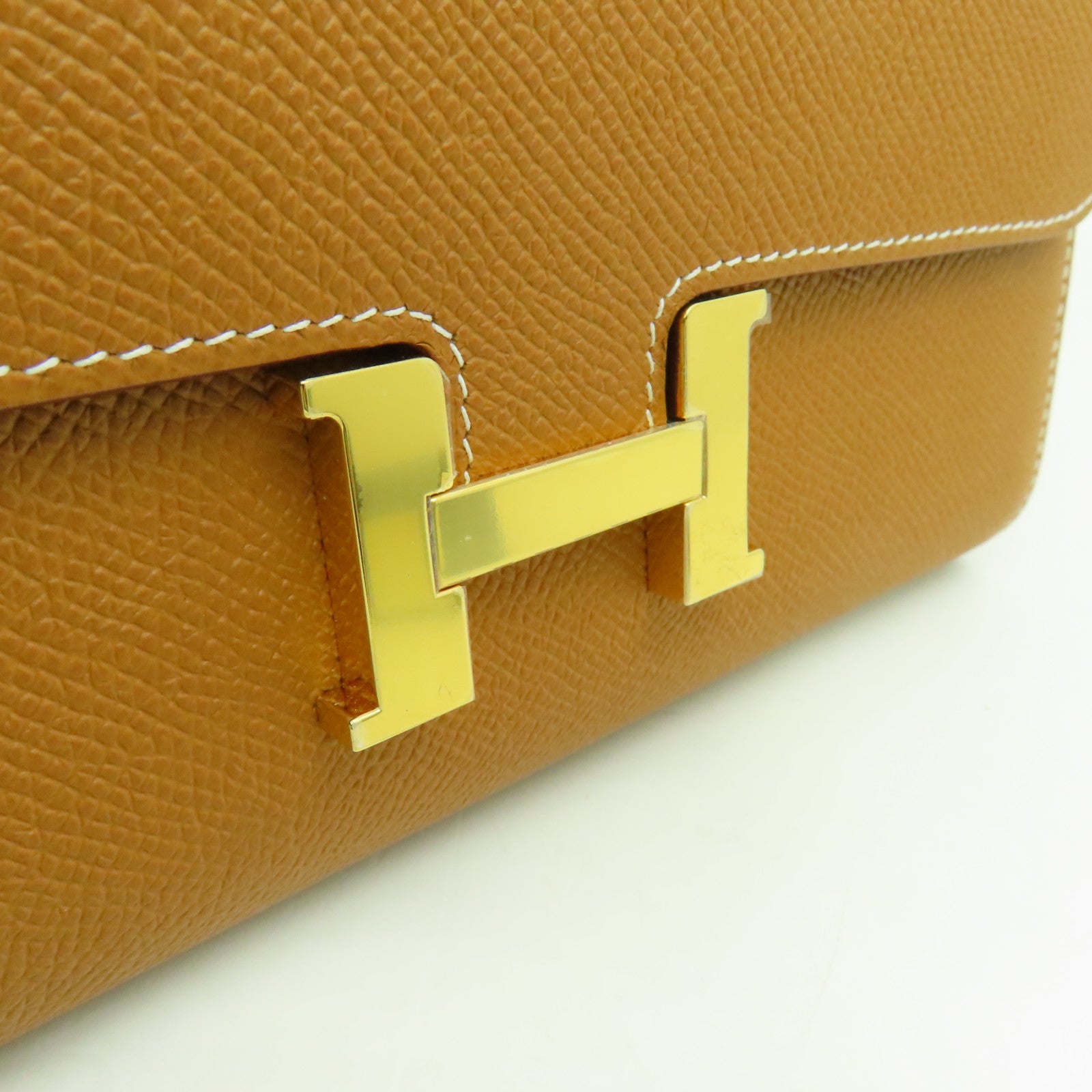 HERMES Epsom皮革Constance To Go金扣肩背袋啡色