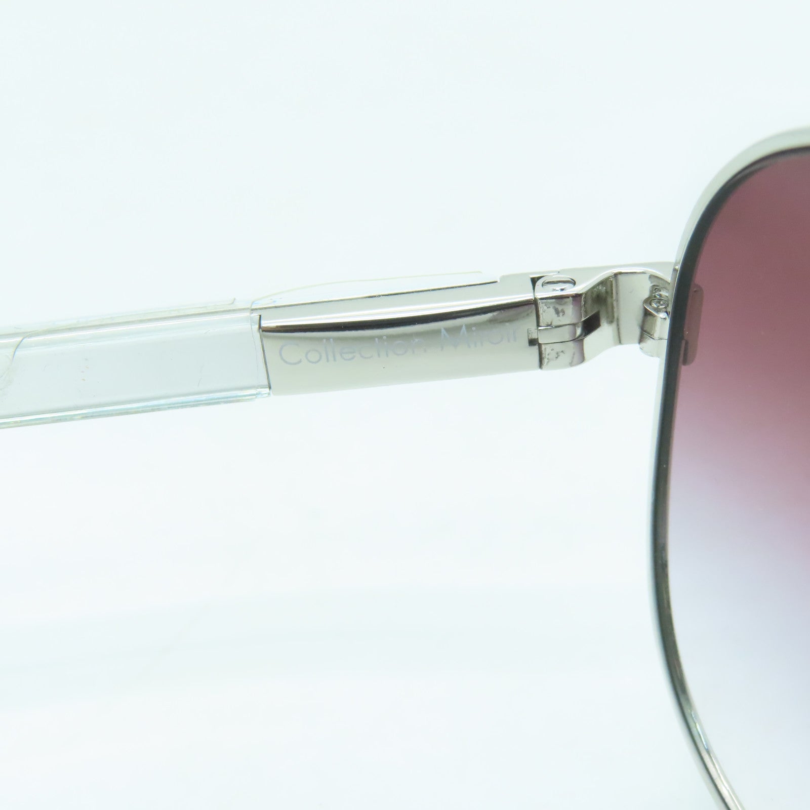 CHANEL 金屬Sunglasses銀扣太陽眼鏡銀色/紫色