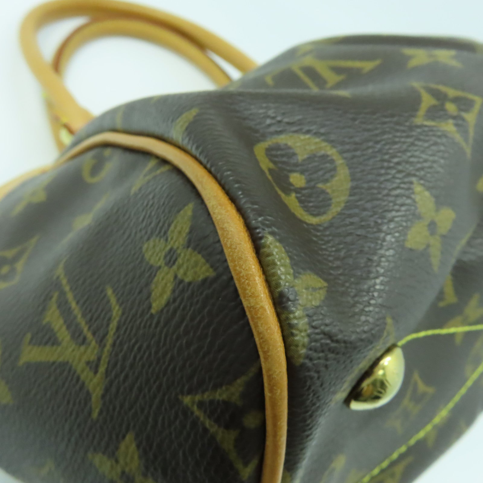 LOUIS VUITTON Monogram Tivoli PM金扣手挽袋啡色