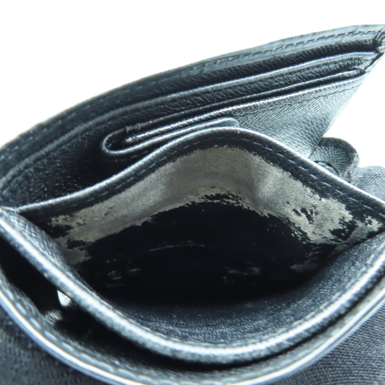 LOUIS VUITTON Epi Fold Wallet金扣钱包黑色