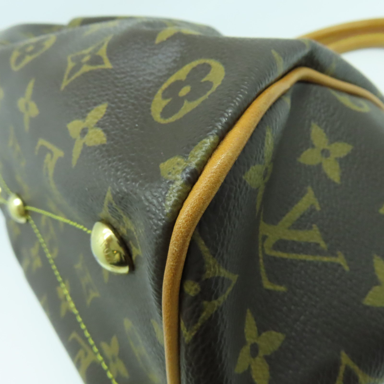 LOUIS VUITTON Monogram Tivoli PM金扣手挽袋啡色