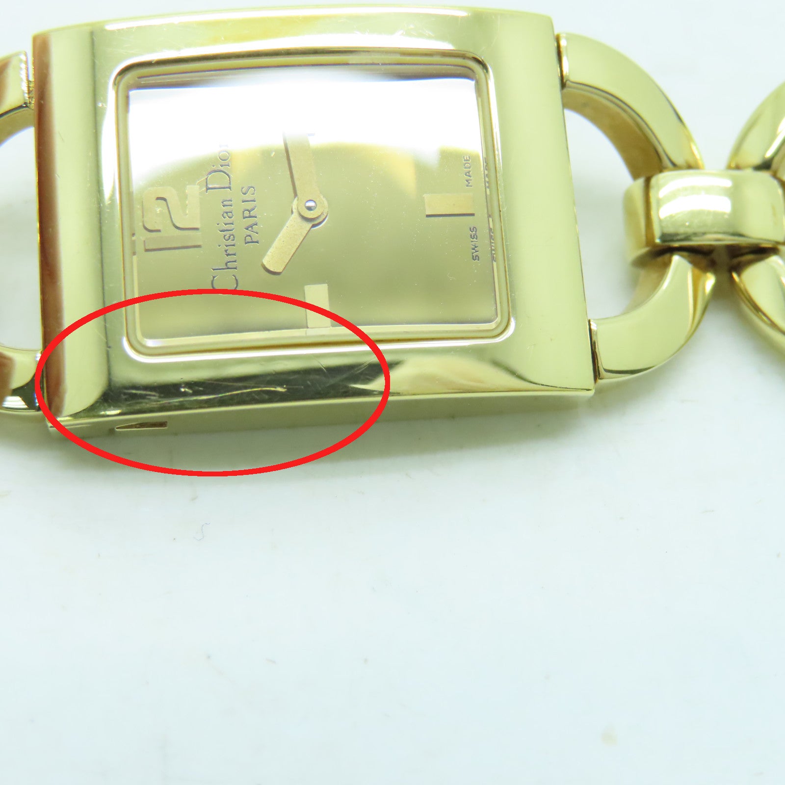 Dior Maris Square Watch Stainless Steel Watch Quartz Movement Gold