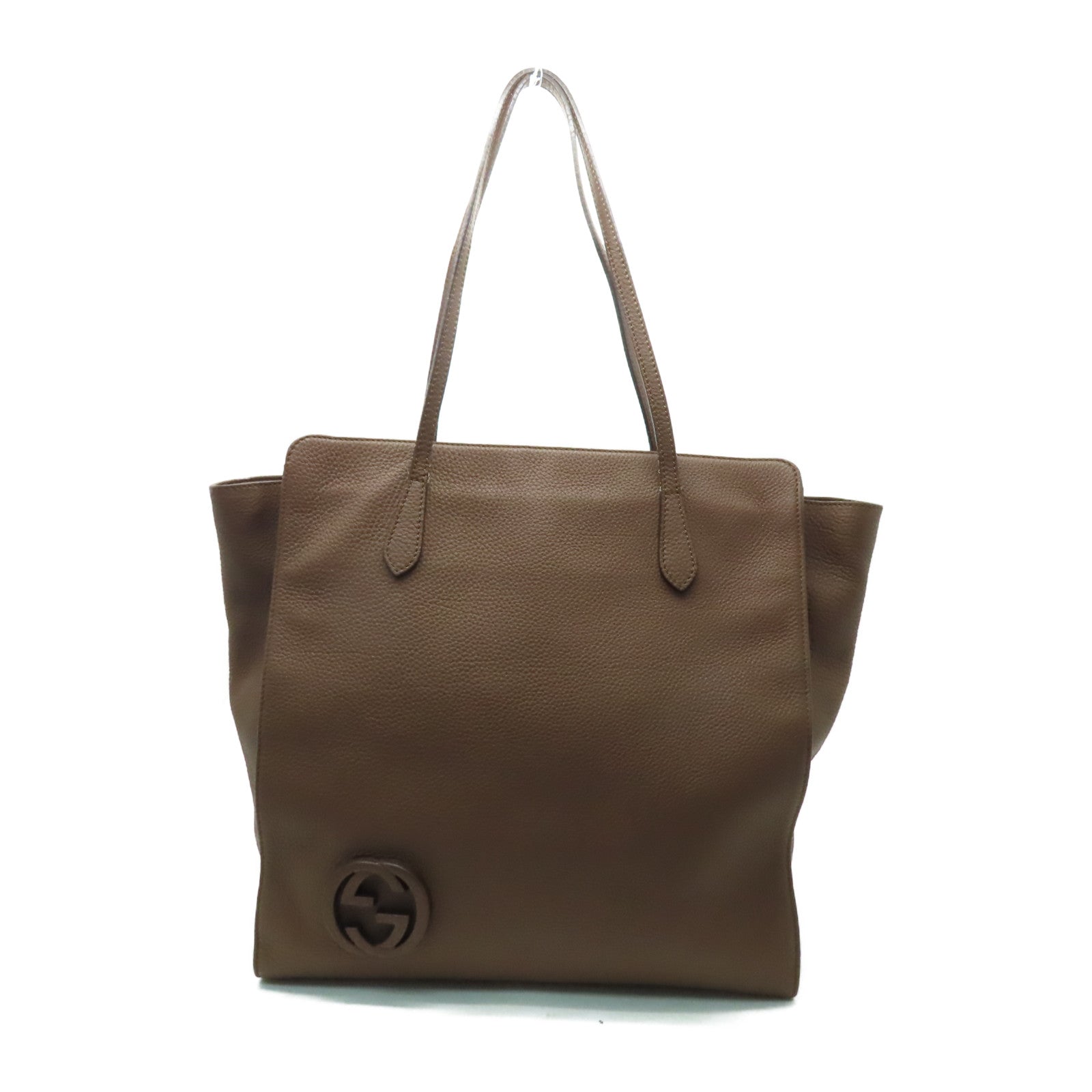 GUCCI 牛皮皮革Shoulder Bag金扣肩背袋啡色