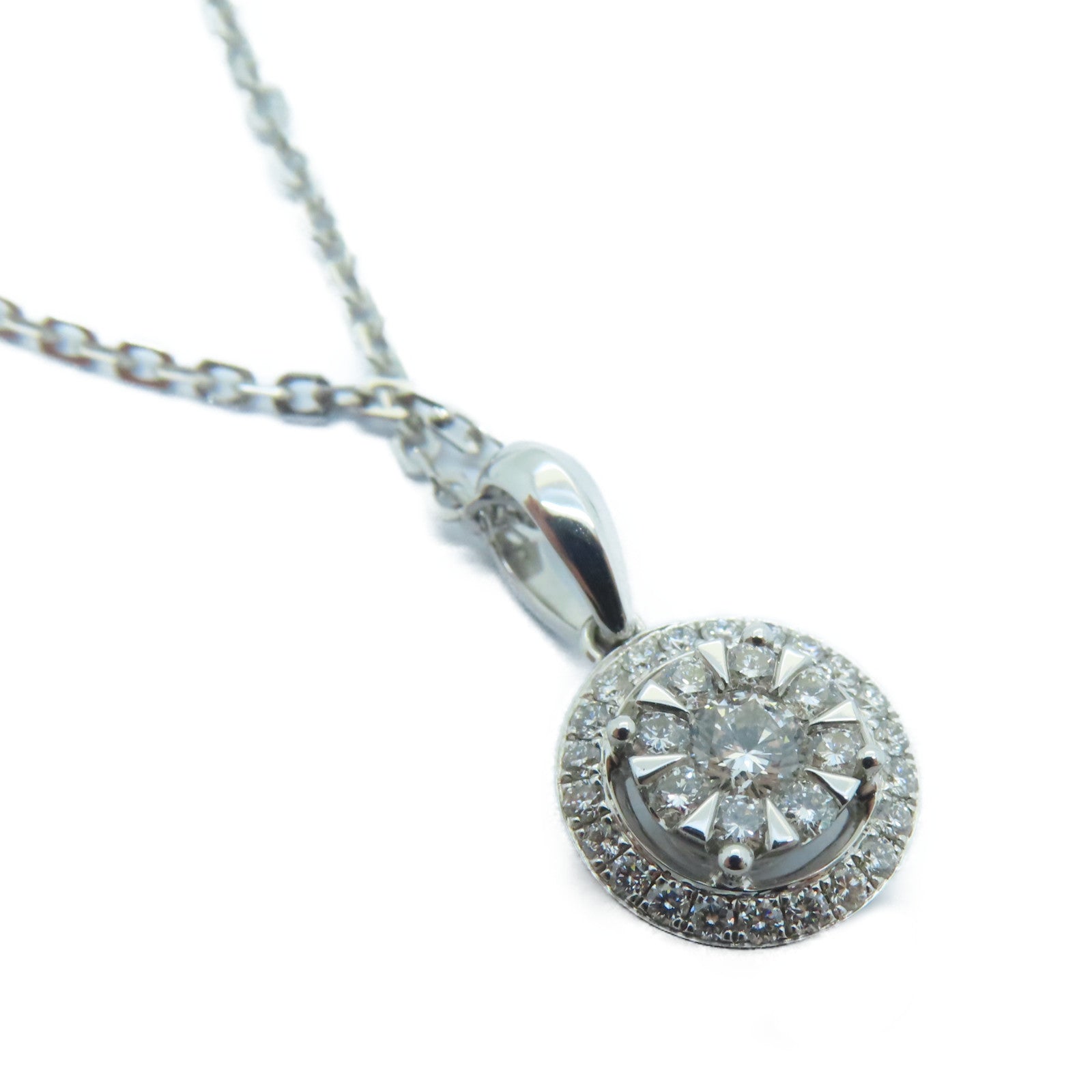JEWELRY 18K白金Diamond Necklace 0.14ct /0.25ct鑽石頸錬