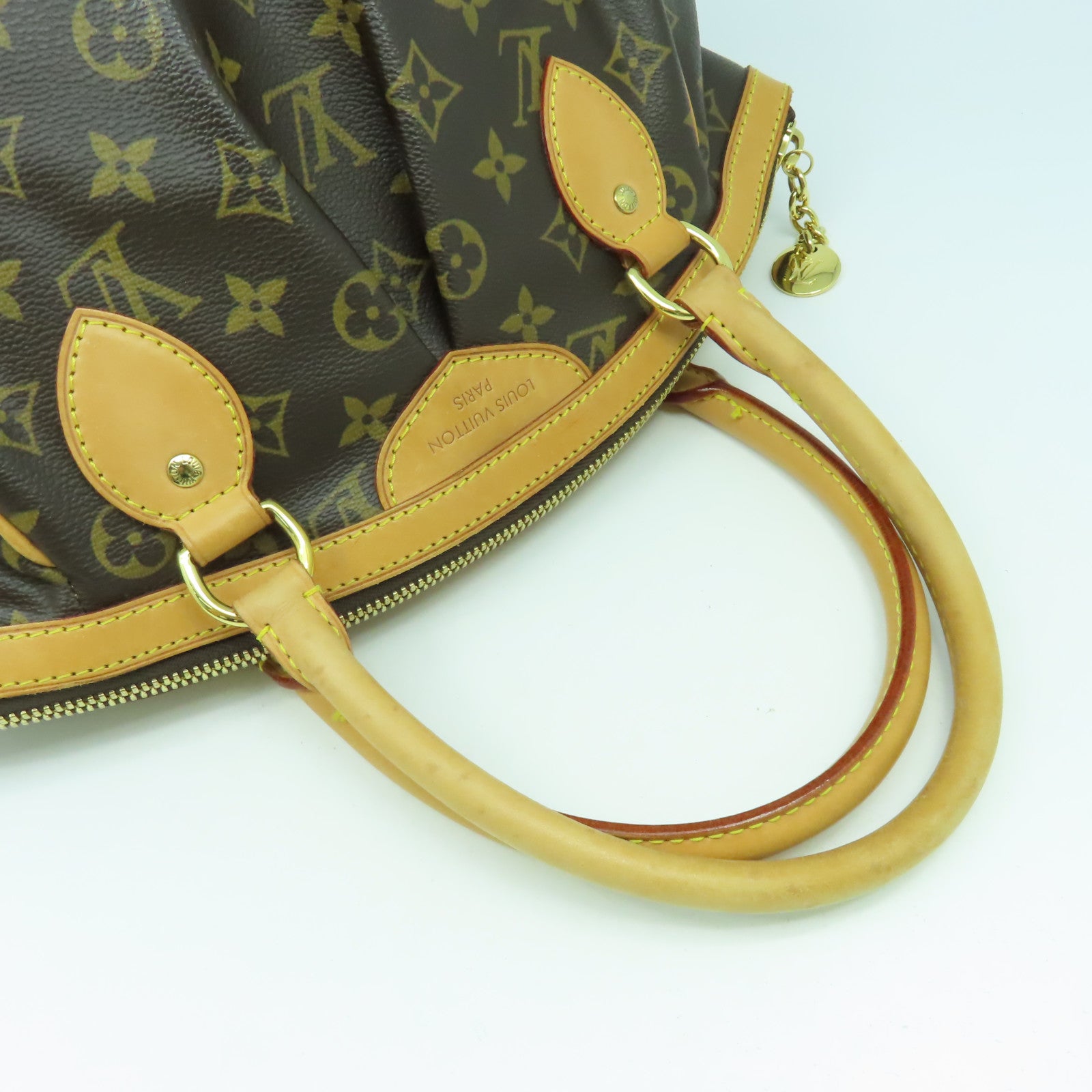 LOUIS VUITTON Monogram Tivoli PM金扣手挽袋啡色