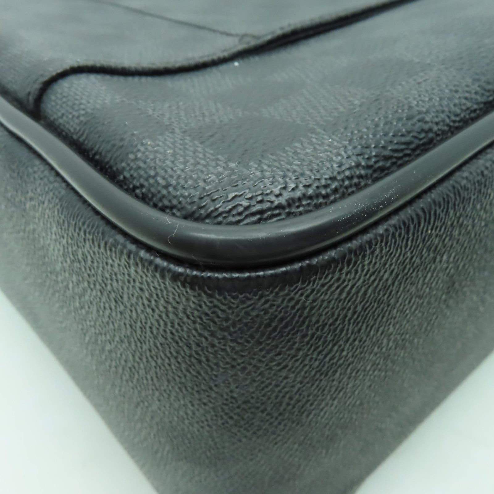 LOUIS VUITTON Damier Graphite Icare银扣公事包/手挽肩背两用袋黑色