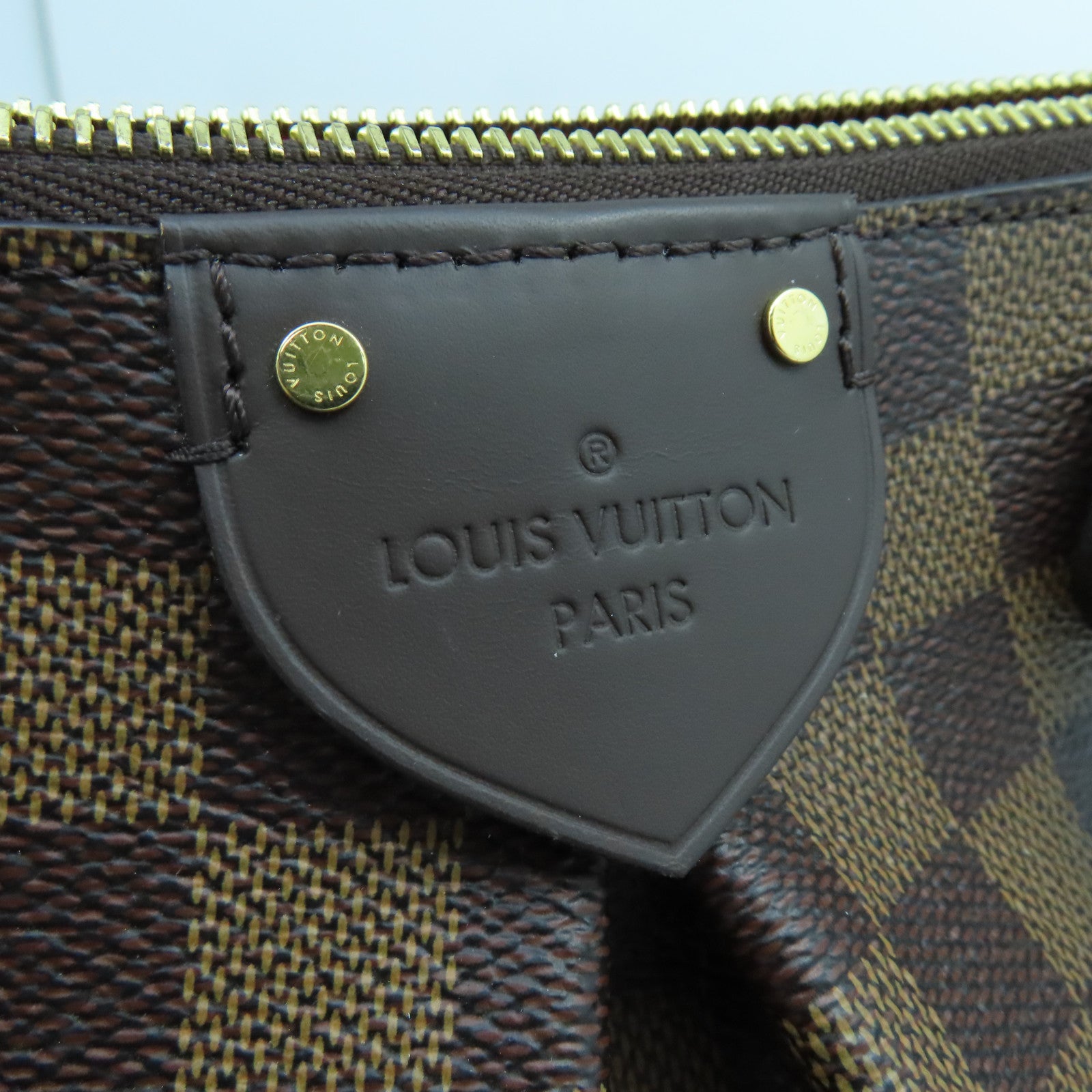 LOUIS VUITTON Damier Siena PM金扣手挽袋啡色